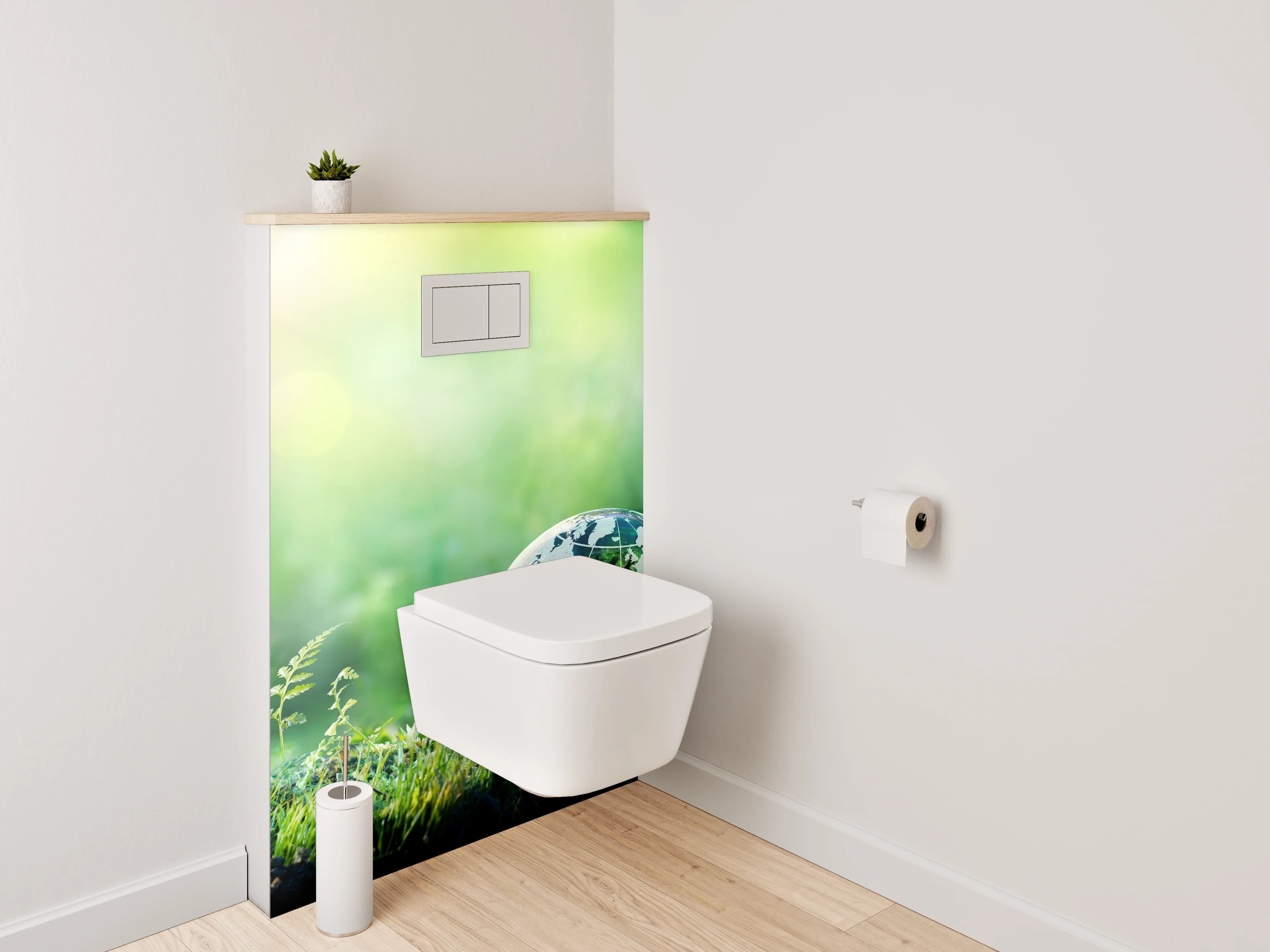 WC-Rückwand - Naturwelt Erde im Sonnenlicht