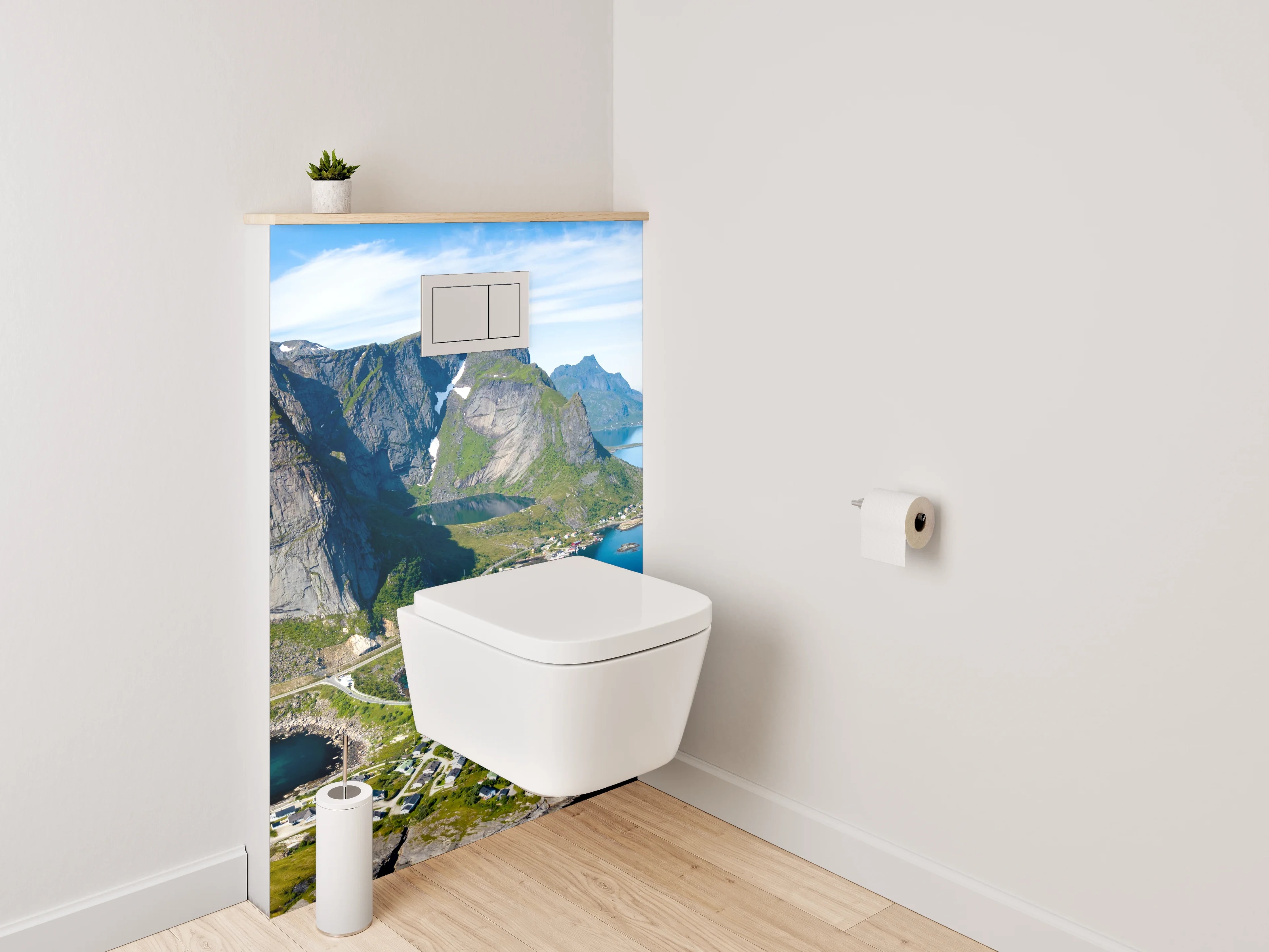 WC-Rückwand - Norwegische Fjorde Panorama Landschaft