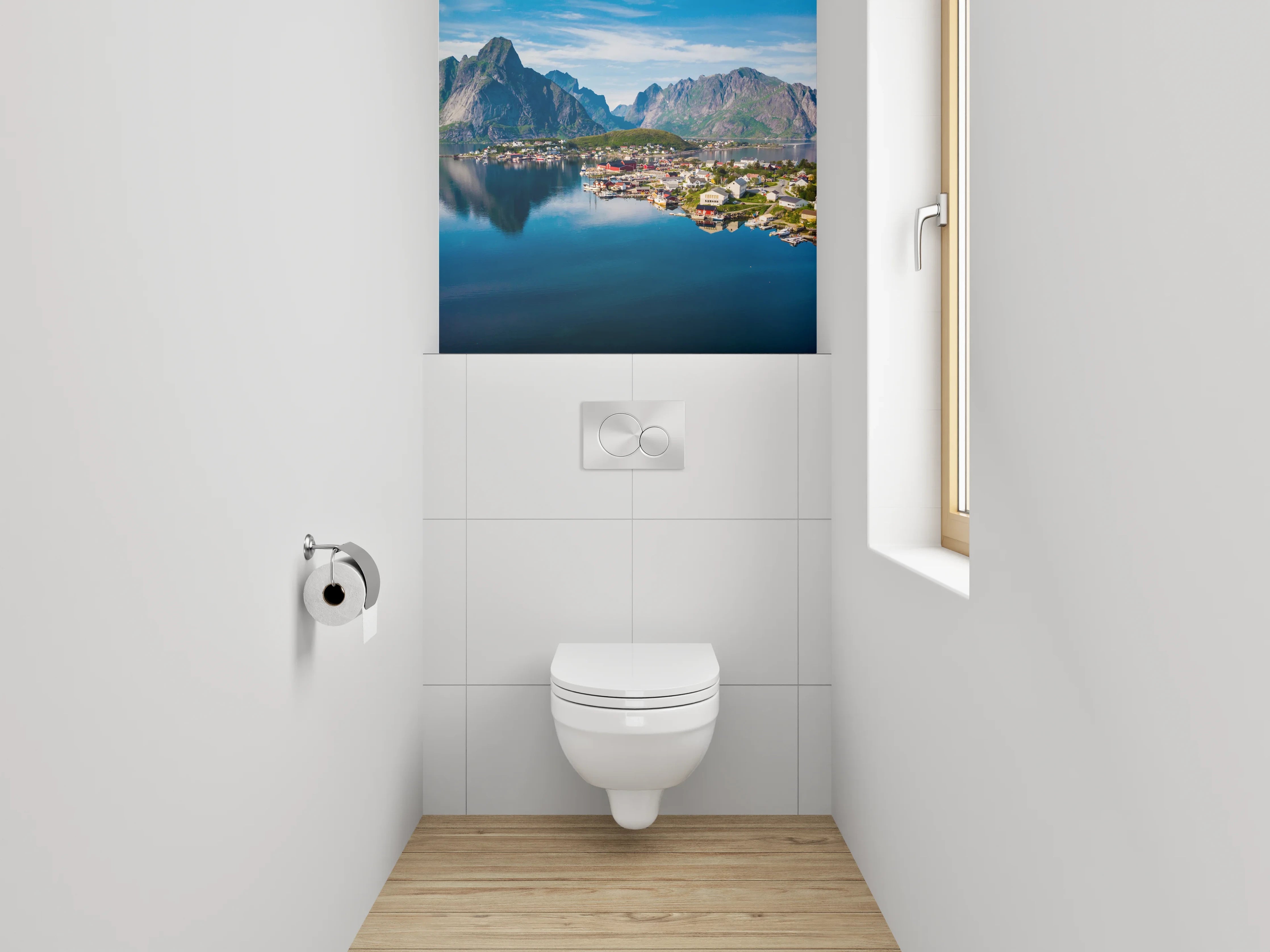 WC-Rückwand - Norwegische Fjordlandschaft Panorama