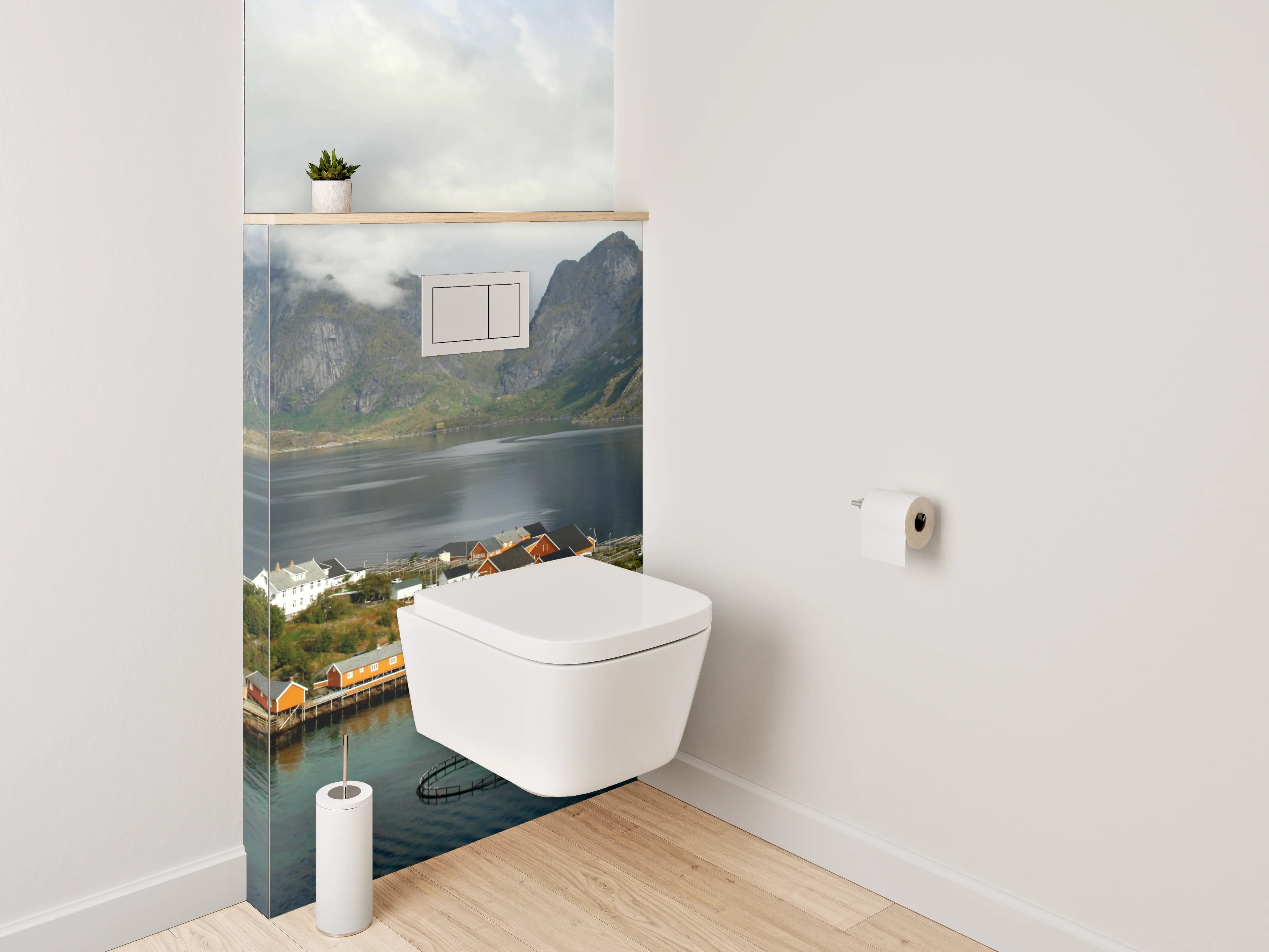 WC-Rückwand - Norwegische Fjordpanorama Landschaft