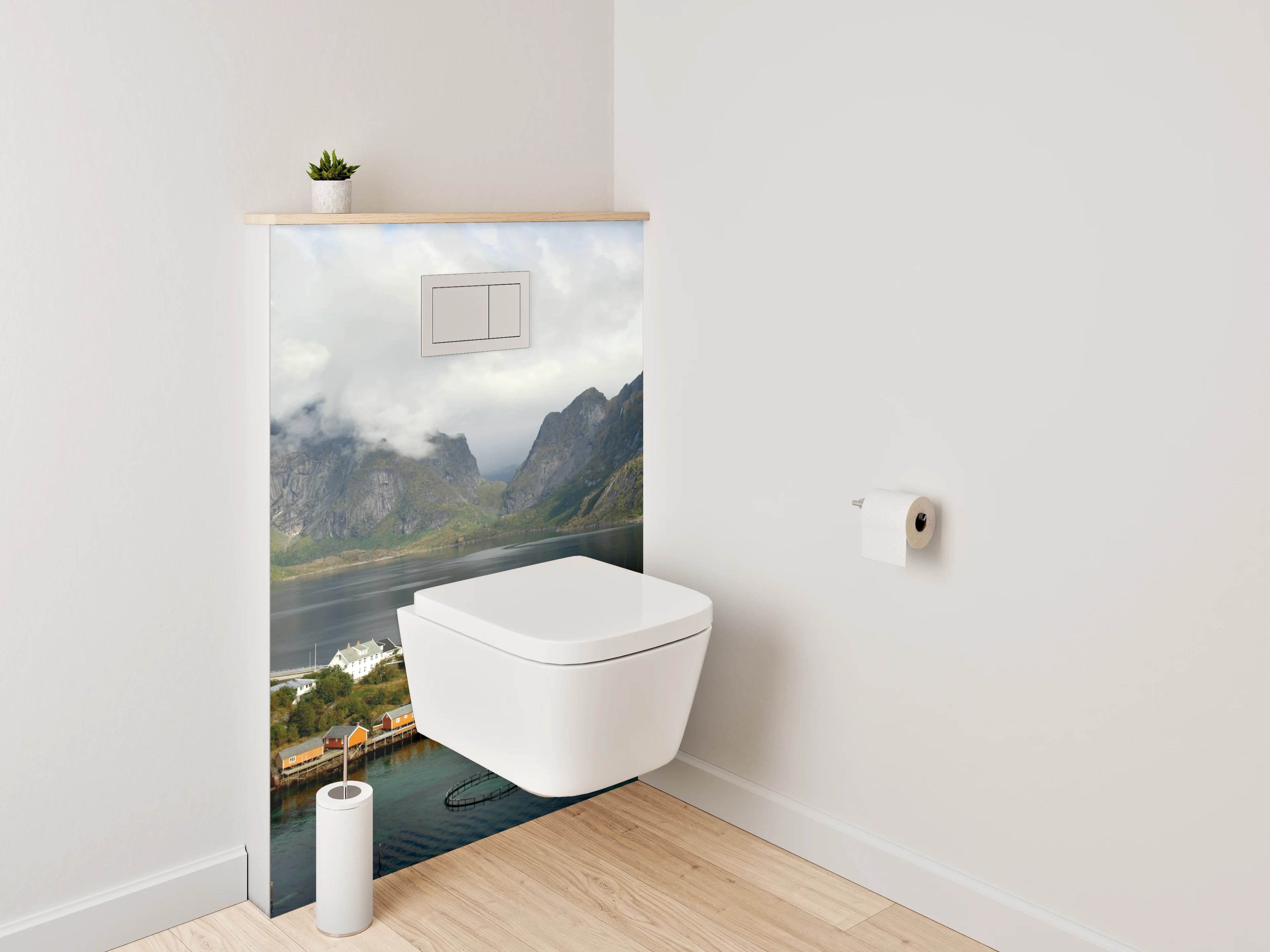 WC-Rückwand - Norwegische Fjordpanorama Landschaft