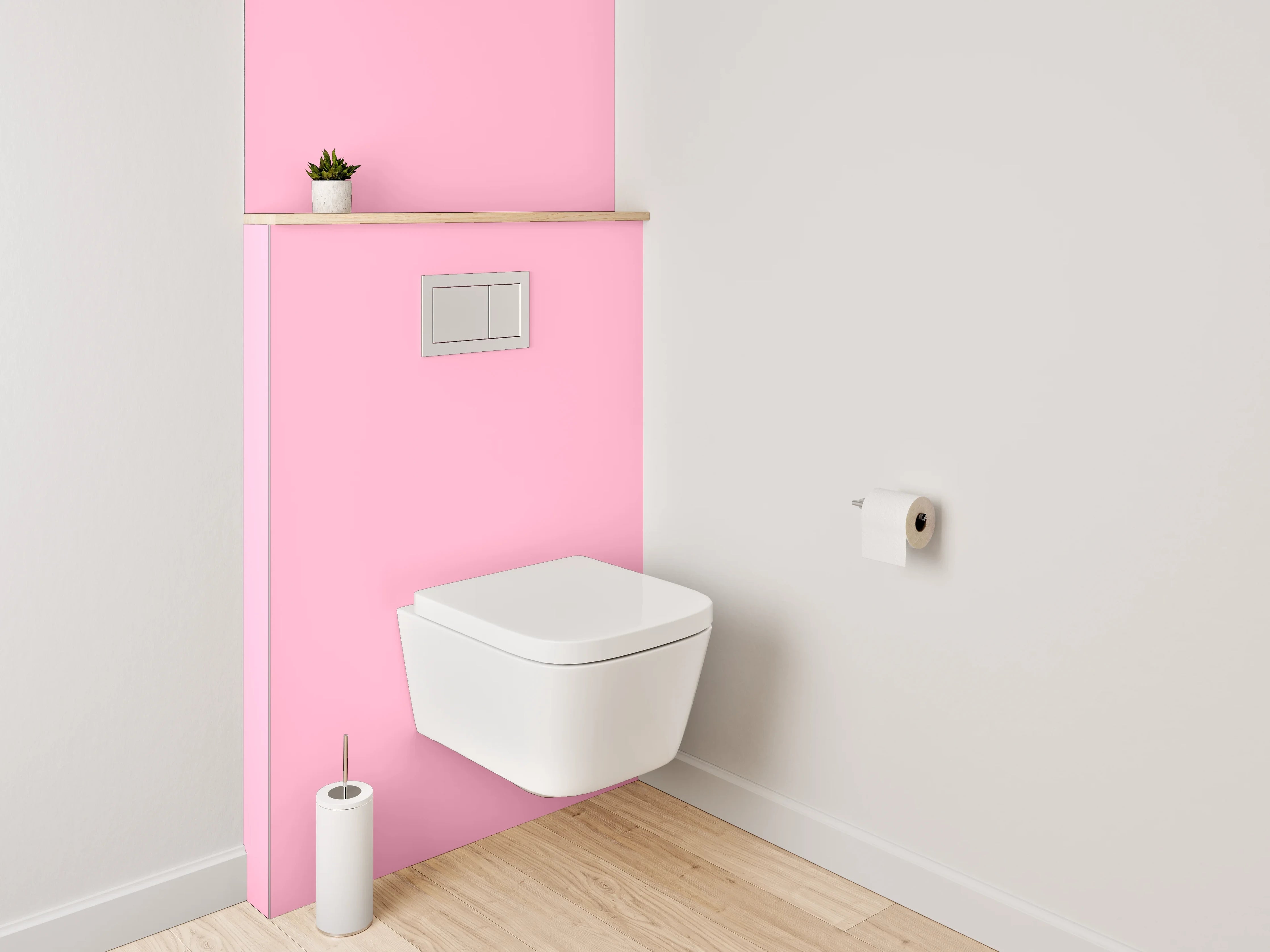 WC-Rückwand - Orchidee auf Rosa – Blütenzauber
