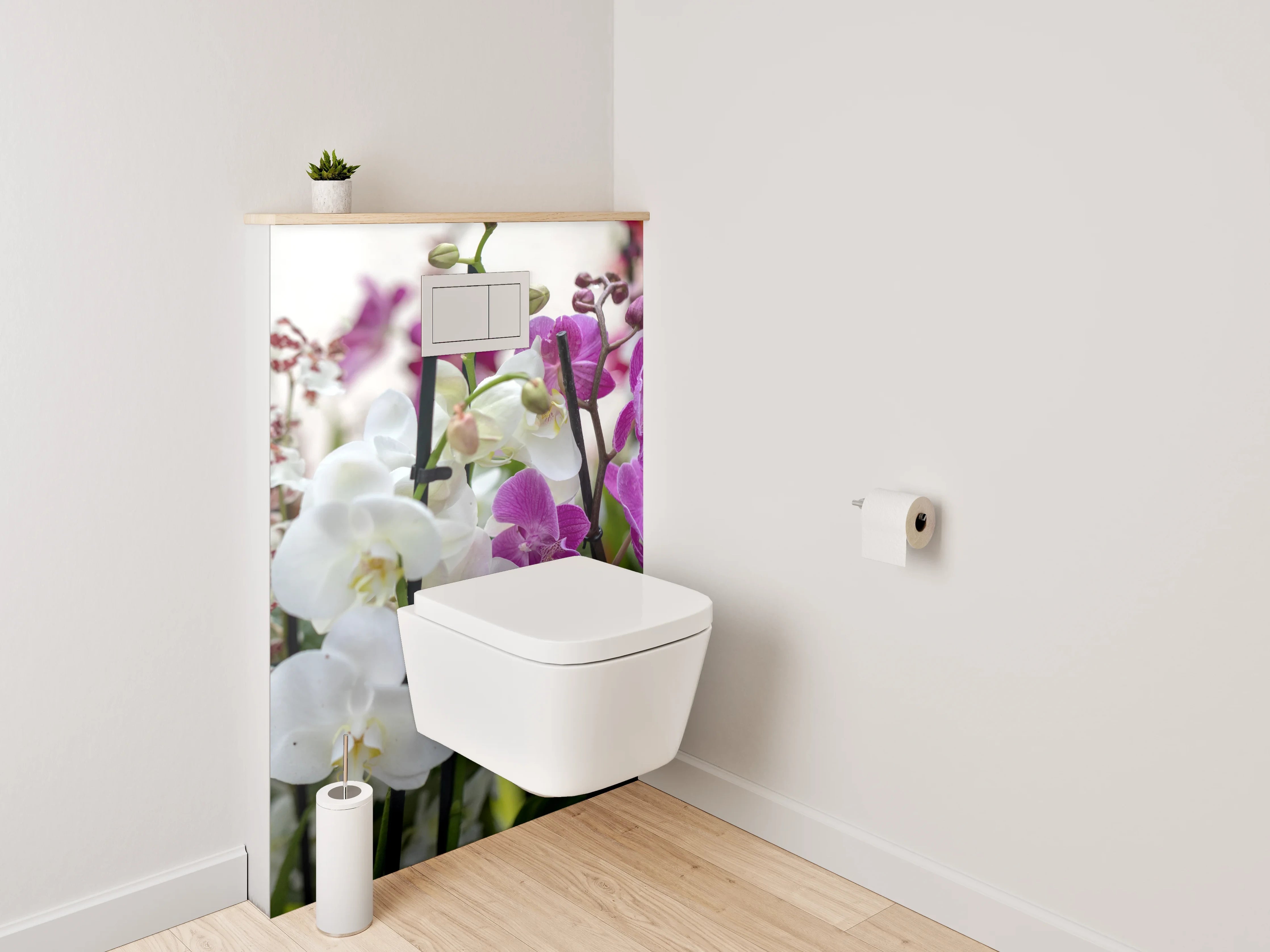 WC-Rückwand - Orchideen Blütenpracht für stilvolle Räume