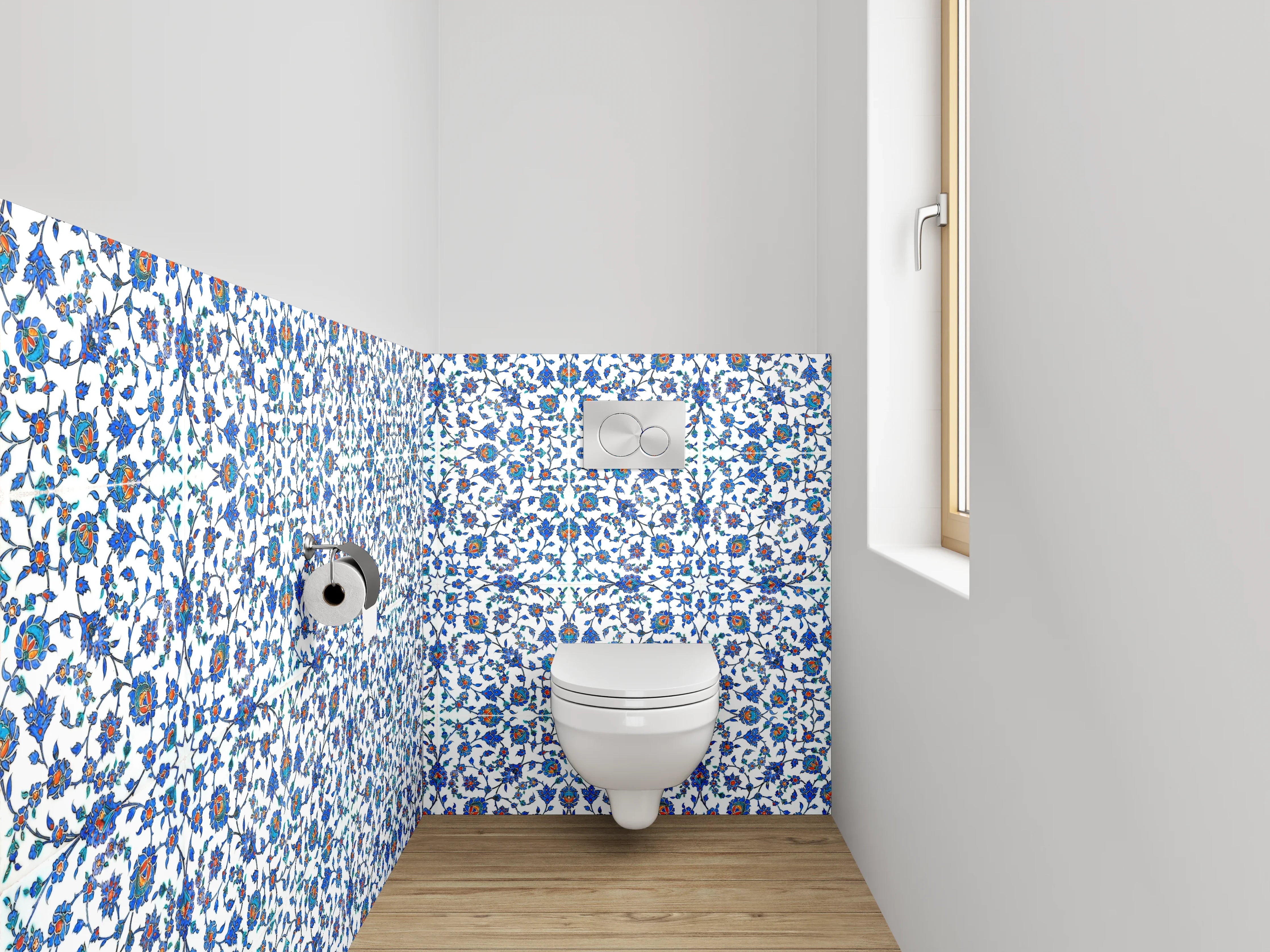 WC-Rückwand - Orientalisches Blauen Mosaikmuster