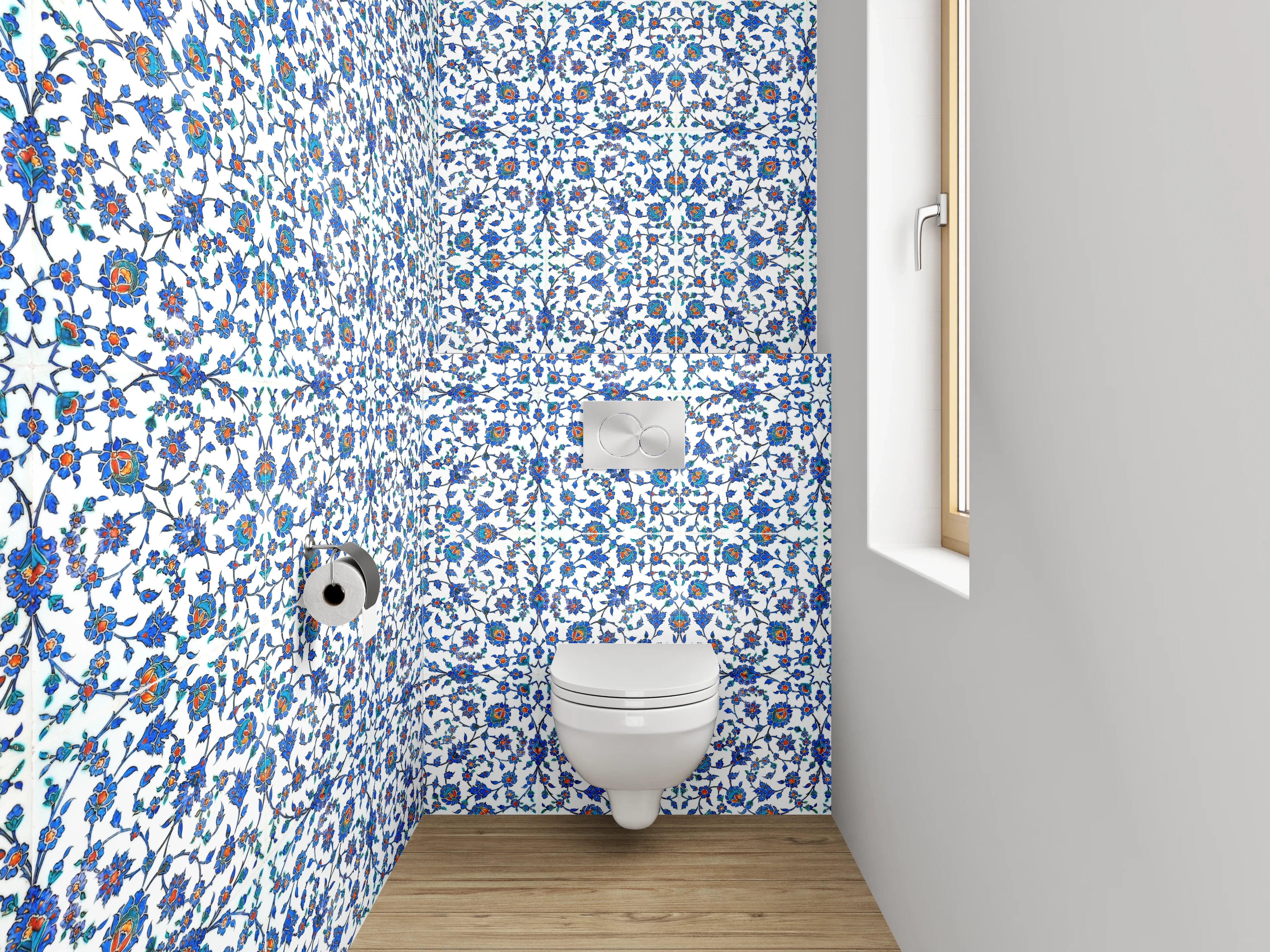 WC-Rückwand - Orientalisches Blauen Mosaikmuster
