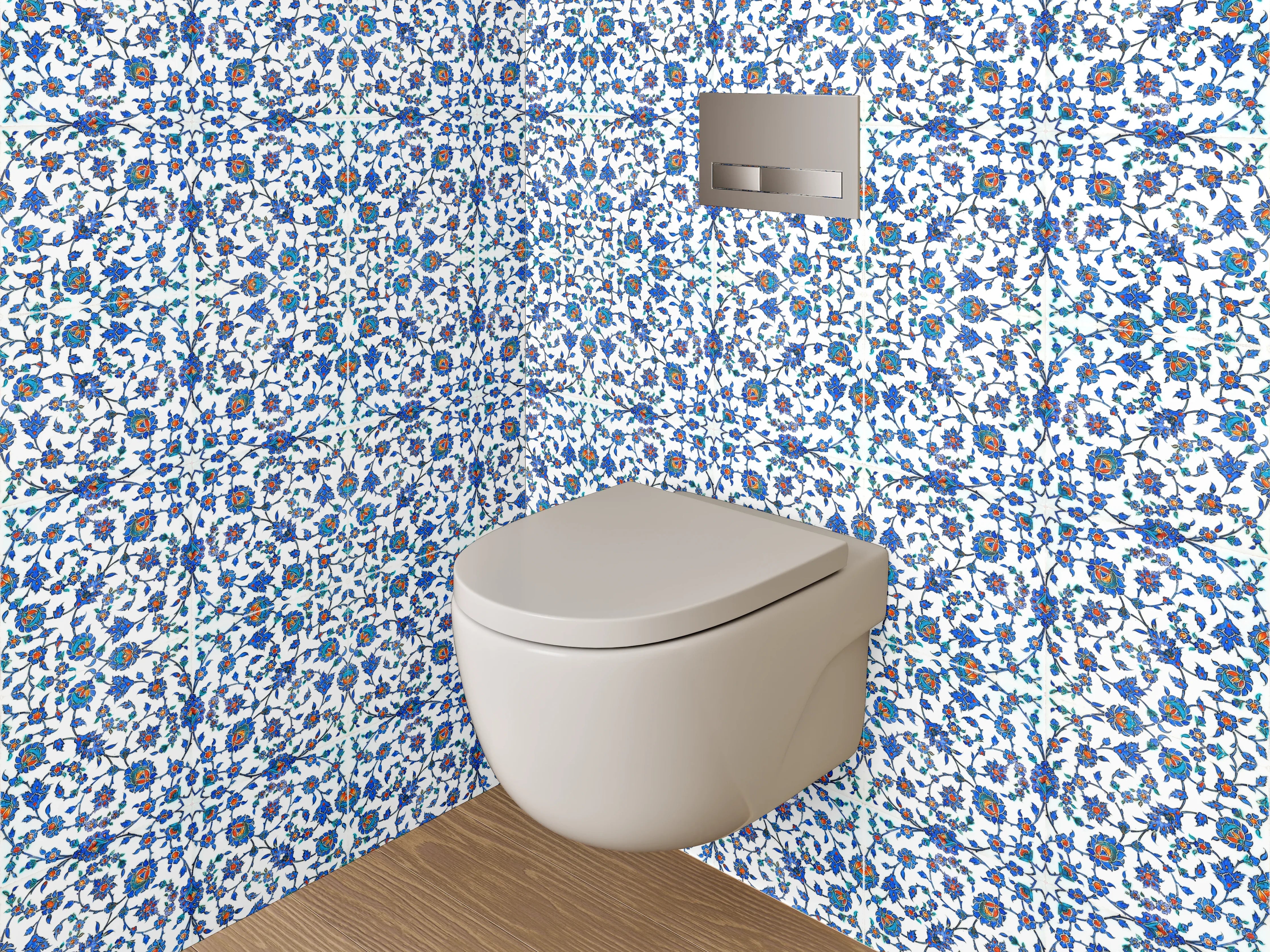 WC-Rückwand - Orientalisches Blauen Mosaikmuster