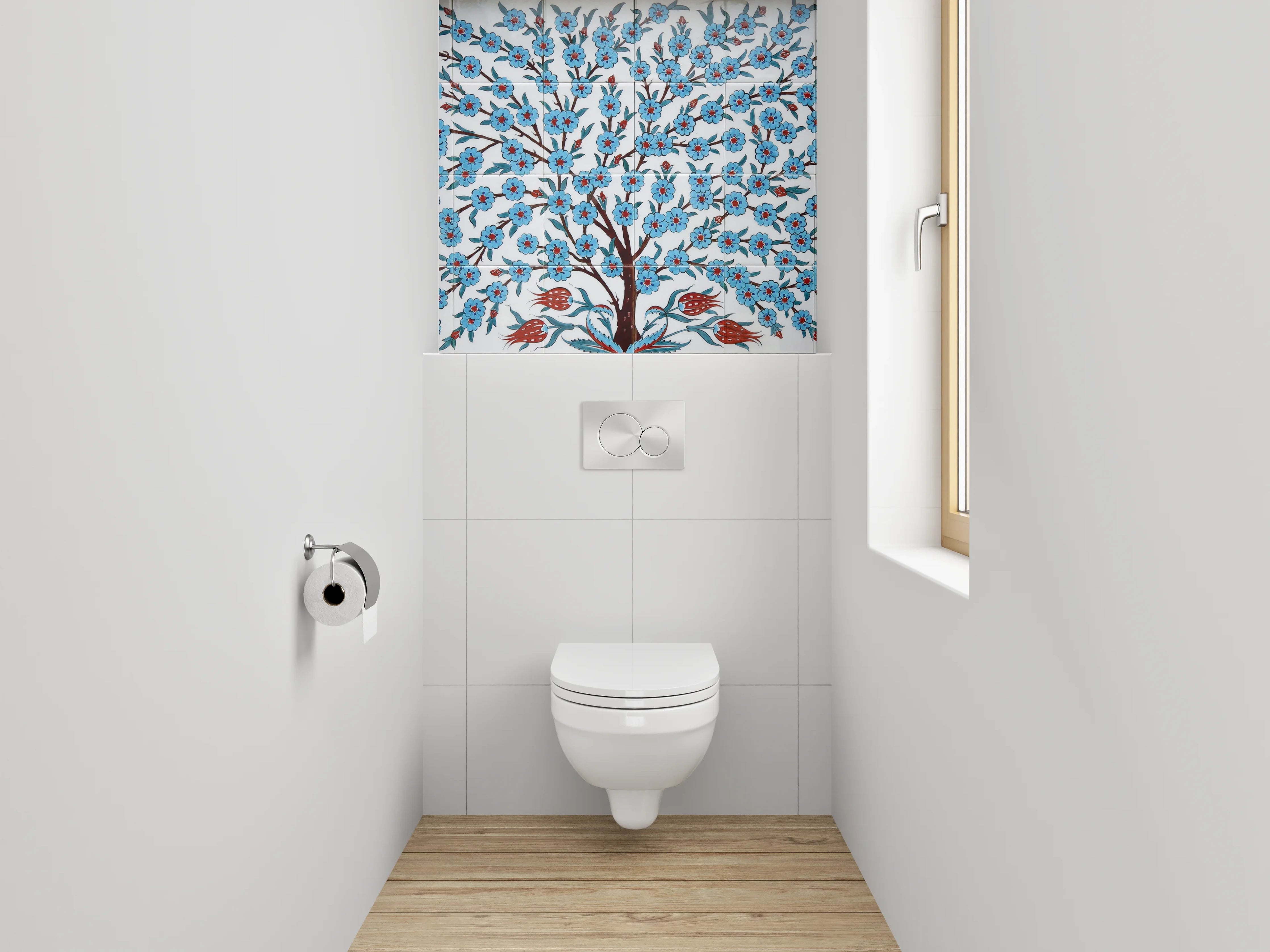 WC-Rückwand - Orientalisches Fliesenmuster Baum des Lebens