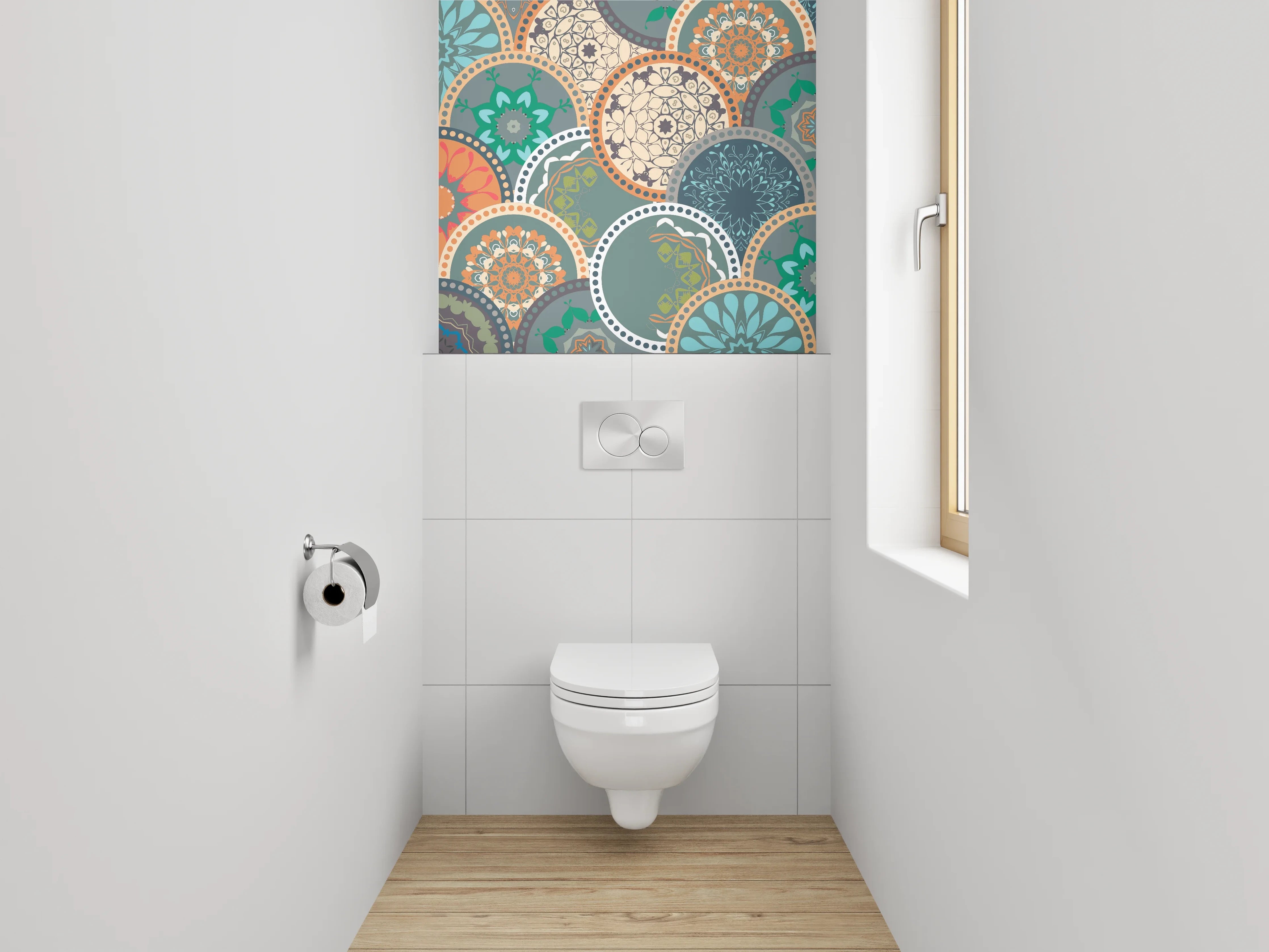 WC-Rückwand - Orientalisches Mandala Mosaik Muster