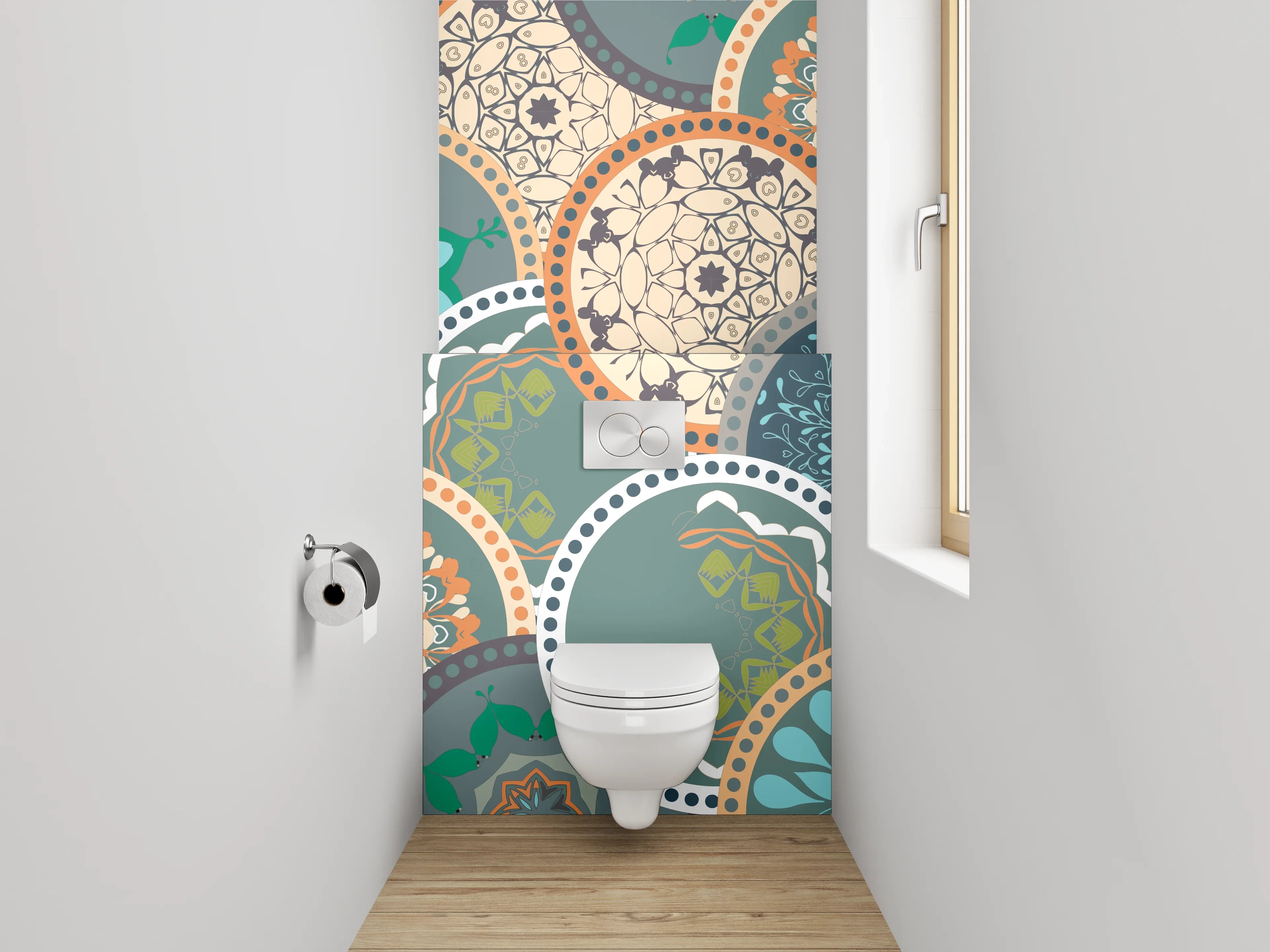 WC-Rückwand - Orientalisches Mandala Mosaik Muster
