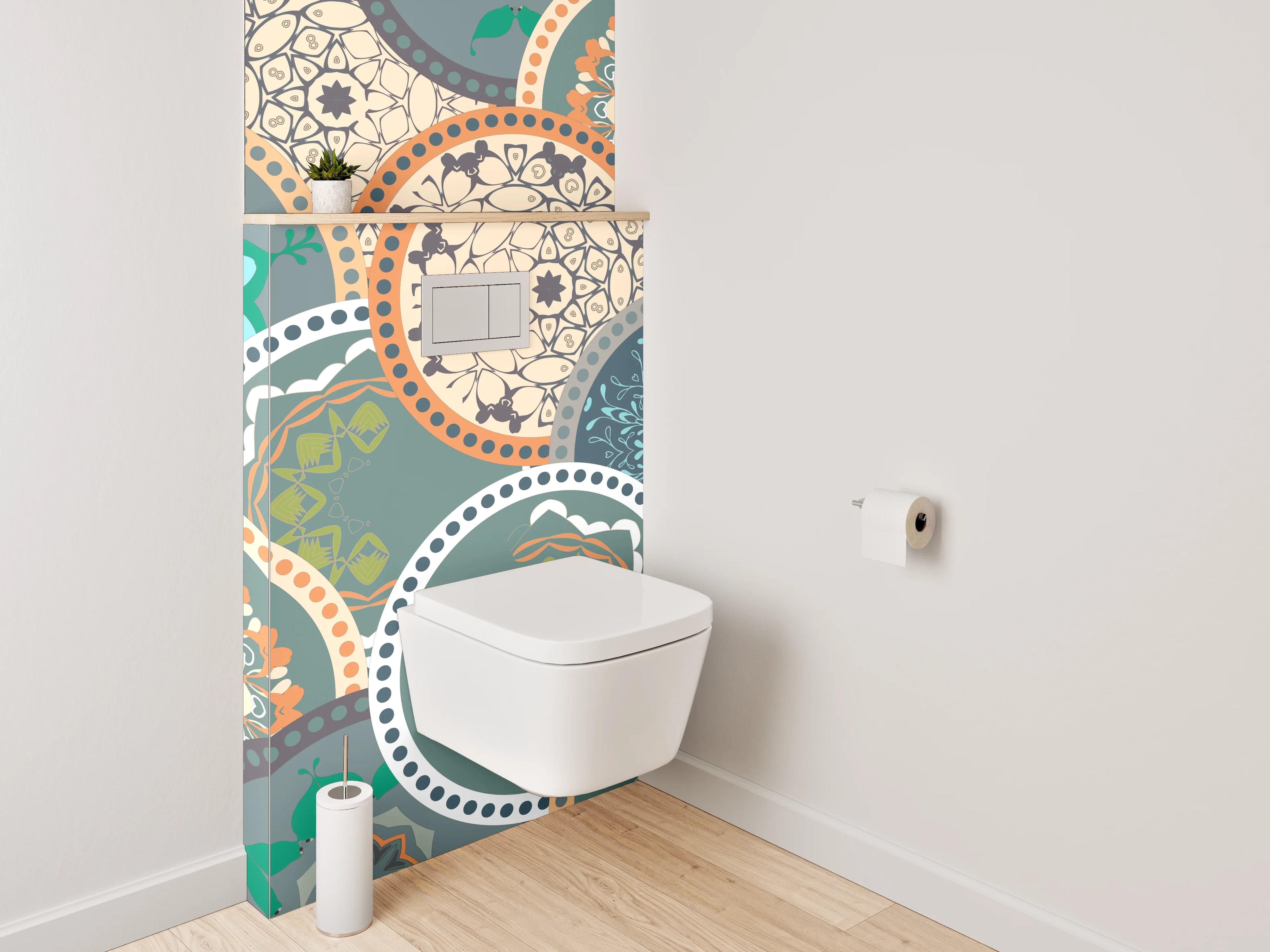 WC-Rückwand - Orientalisches Mandala Mosaik Muster