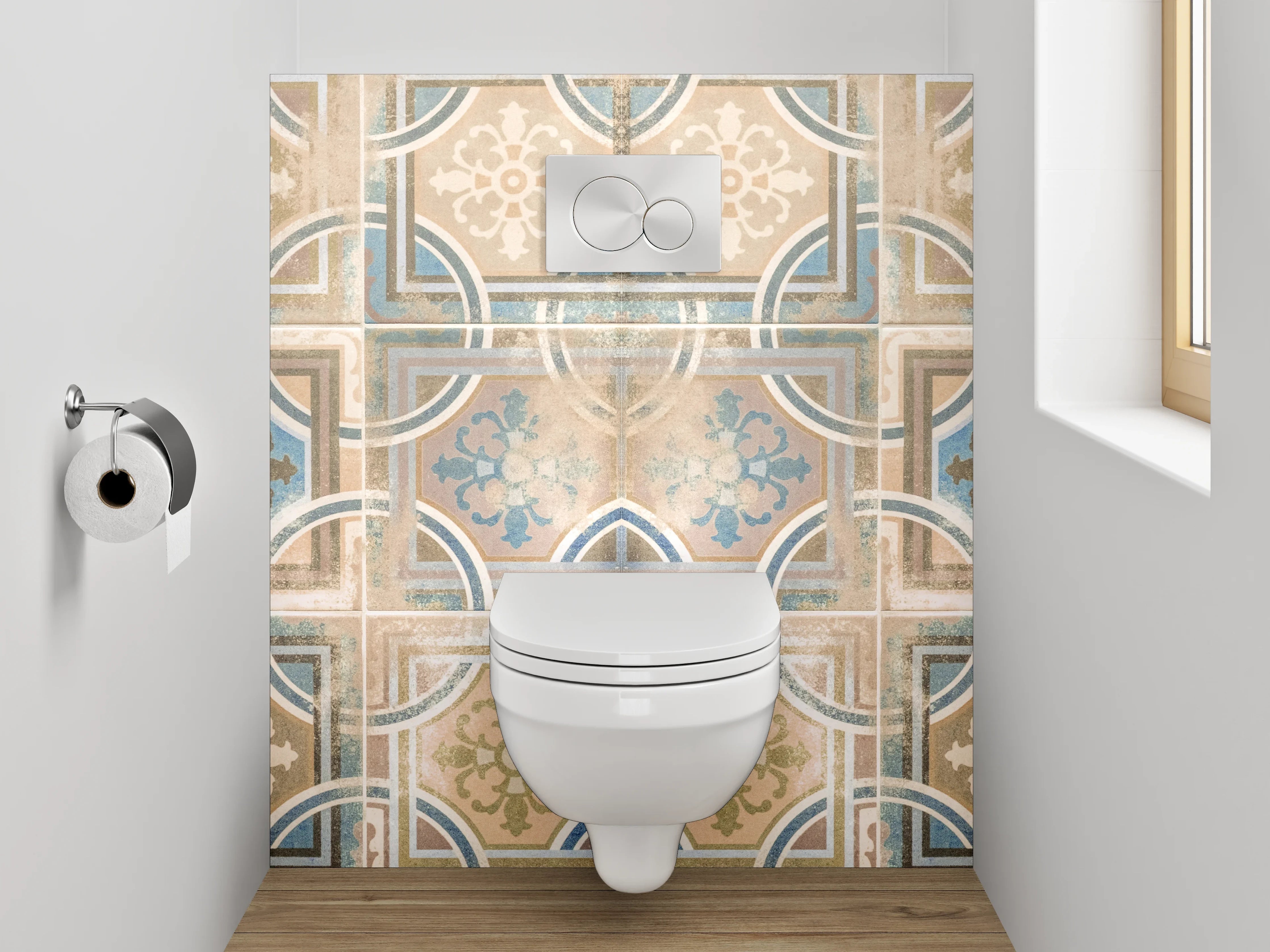 WC-Rückwand - Orientalisches Mosaik Fliesen Look