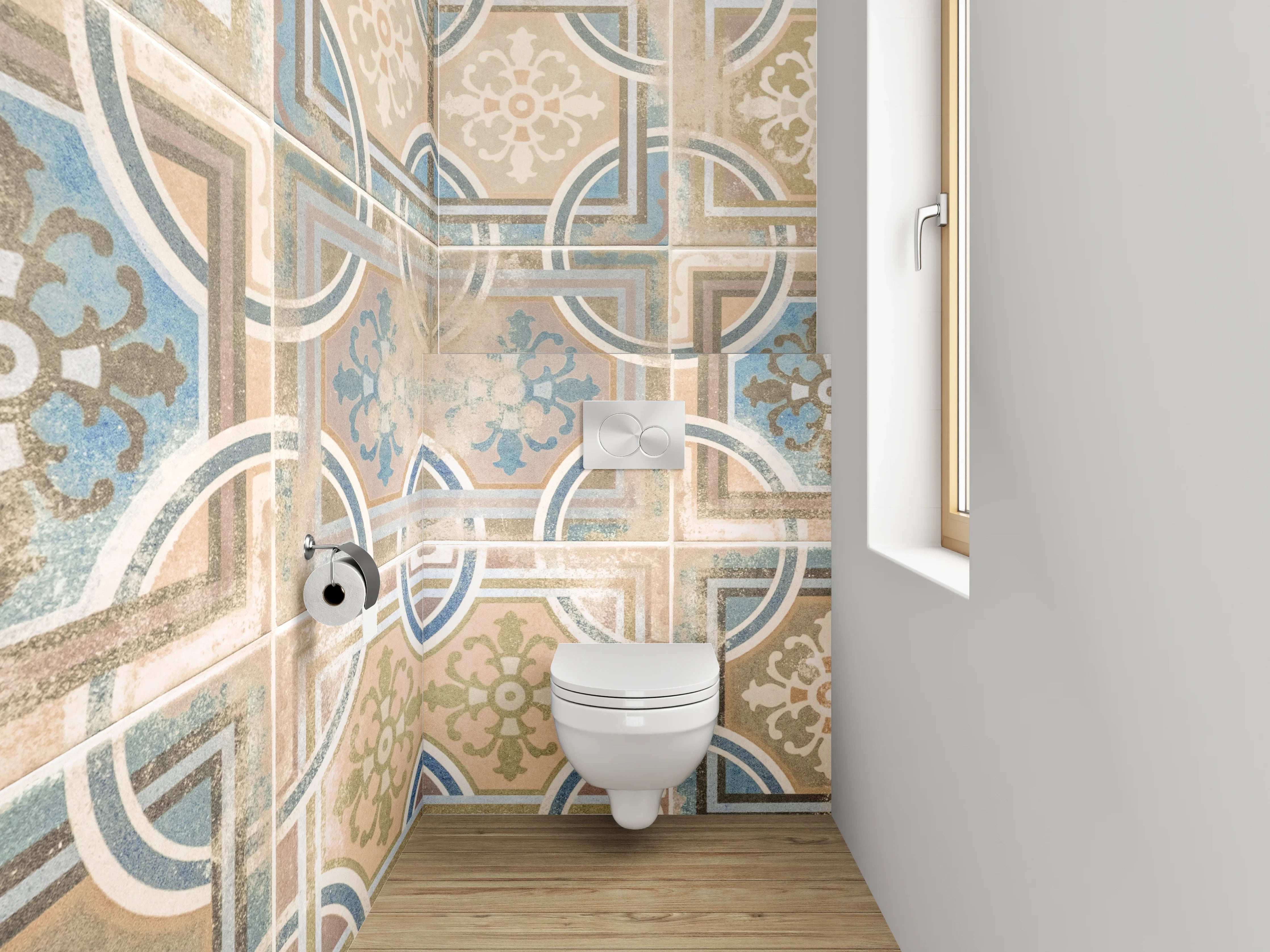 WC-Rückwand - Orientalisches Mosaik Fliesen Look