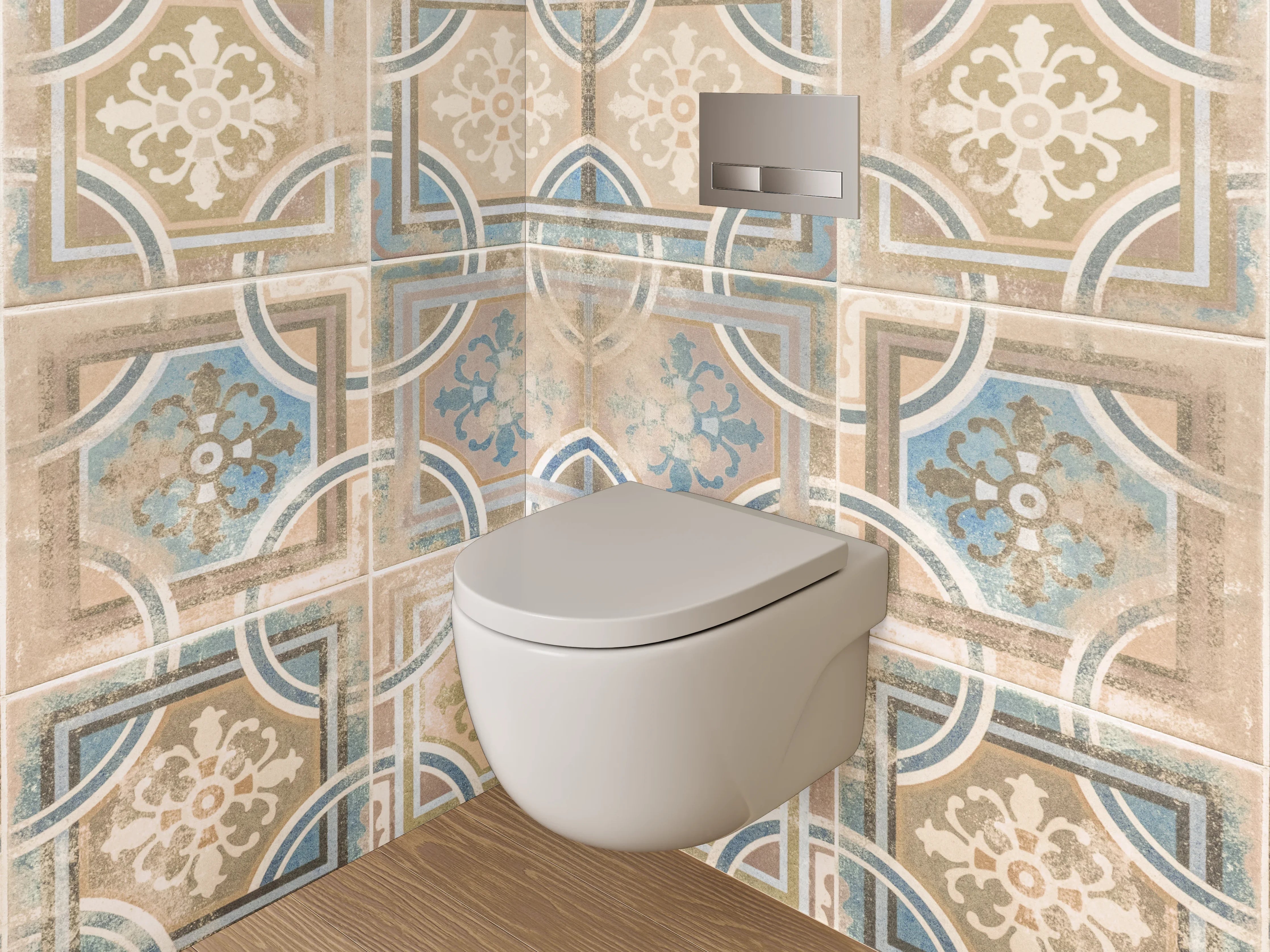 WC-Rückwand - Orientalisches Mosaik Fliesen Look