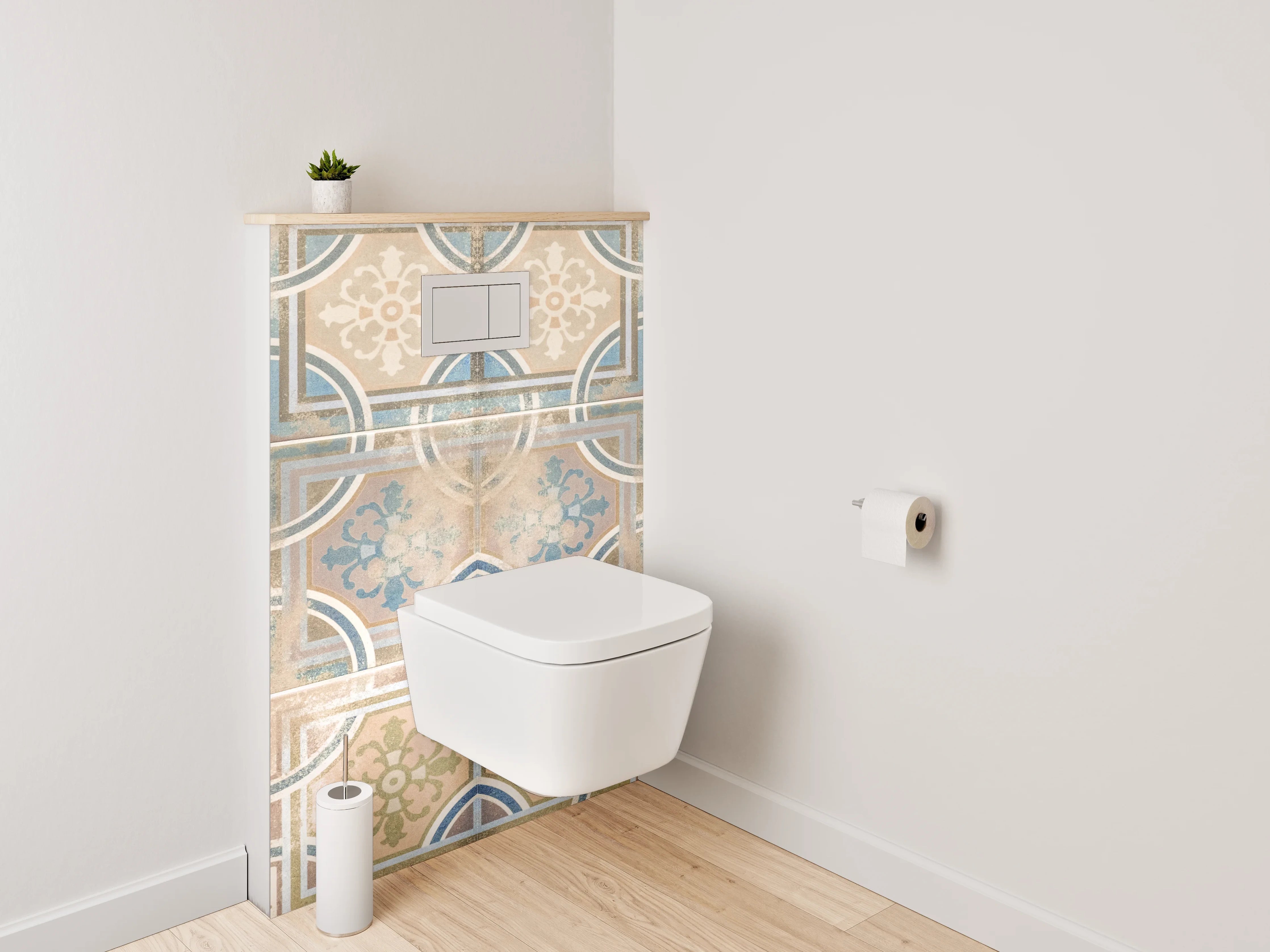 WC-Rückwand - Orientalisches Mosaik Fliesen Look
