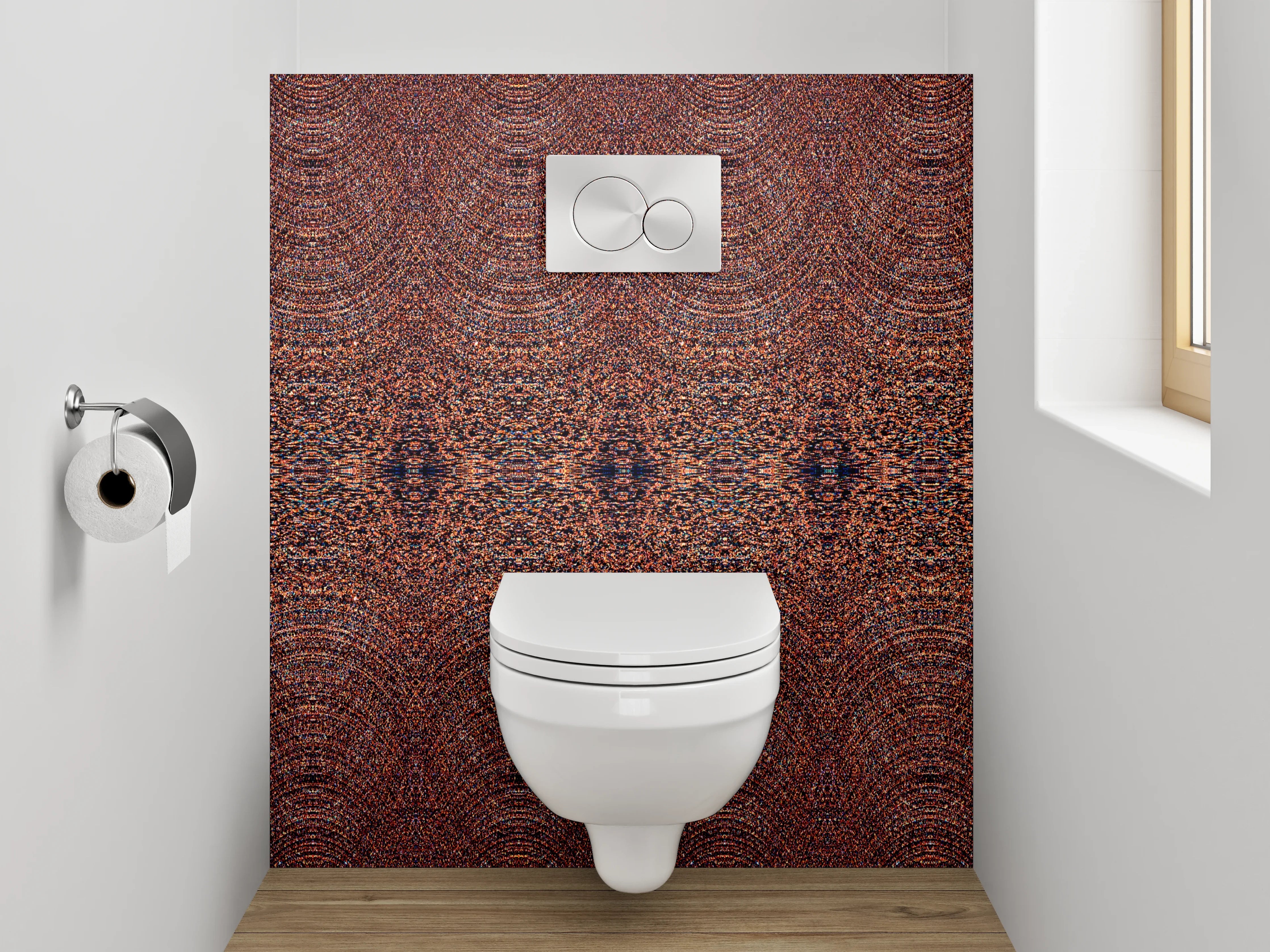 WC-Rückwand - Orientalisches Mosaik Muster Braun