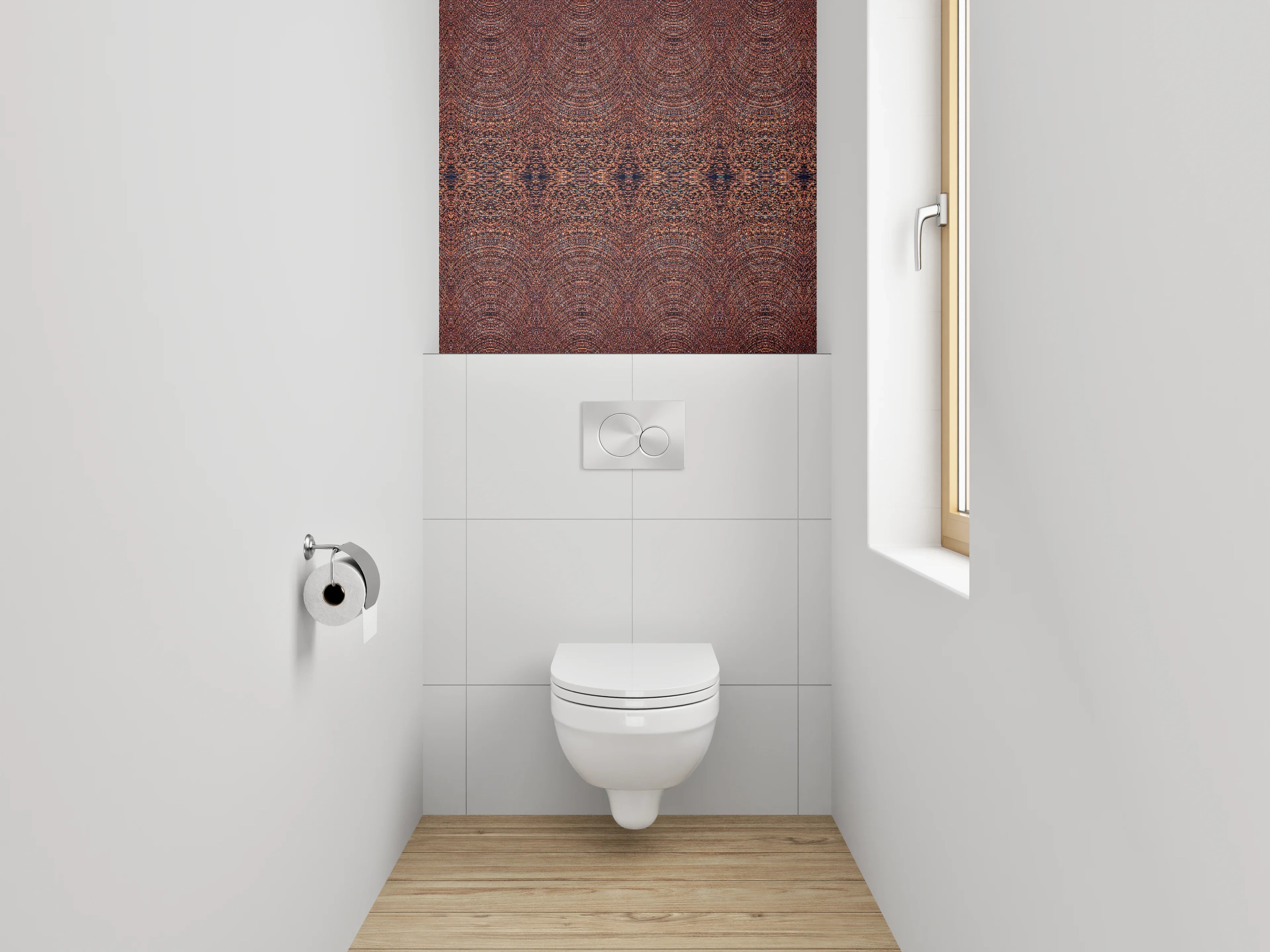 WC-Rückwand - Orientalisches Mosaik Muster Braun