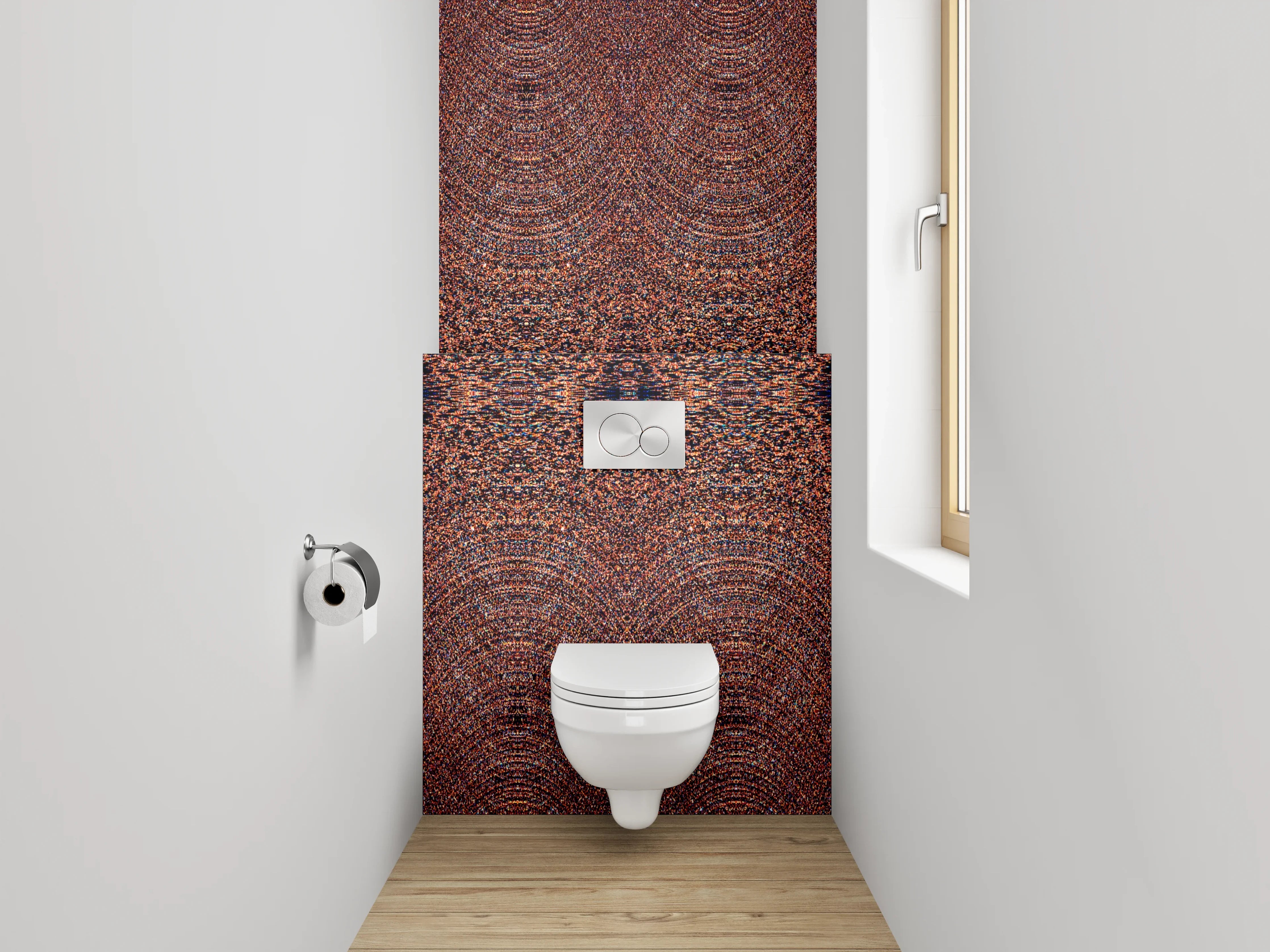 WC-Rückwand - Orientalisches Mosaik Muster Braun