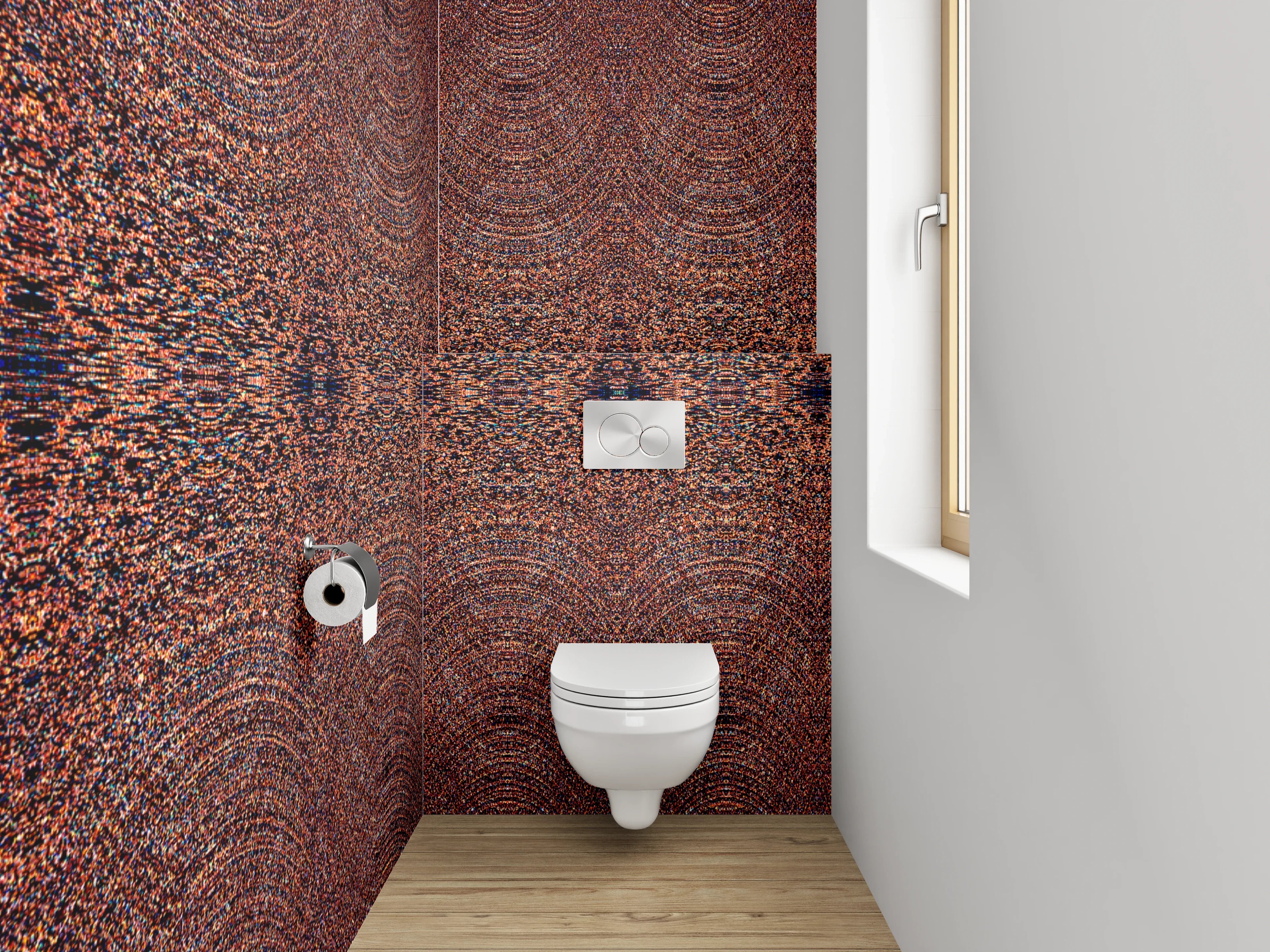 WC-Rückwand - Orientalisches Mosaik Muster Braun