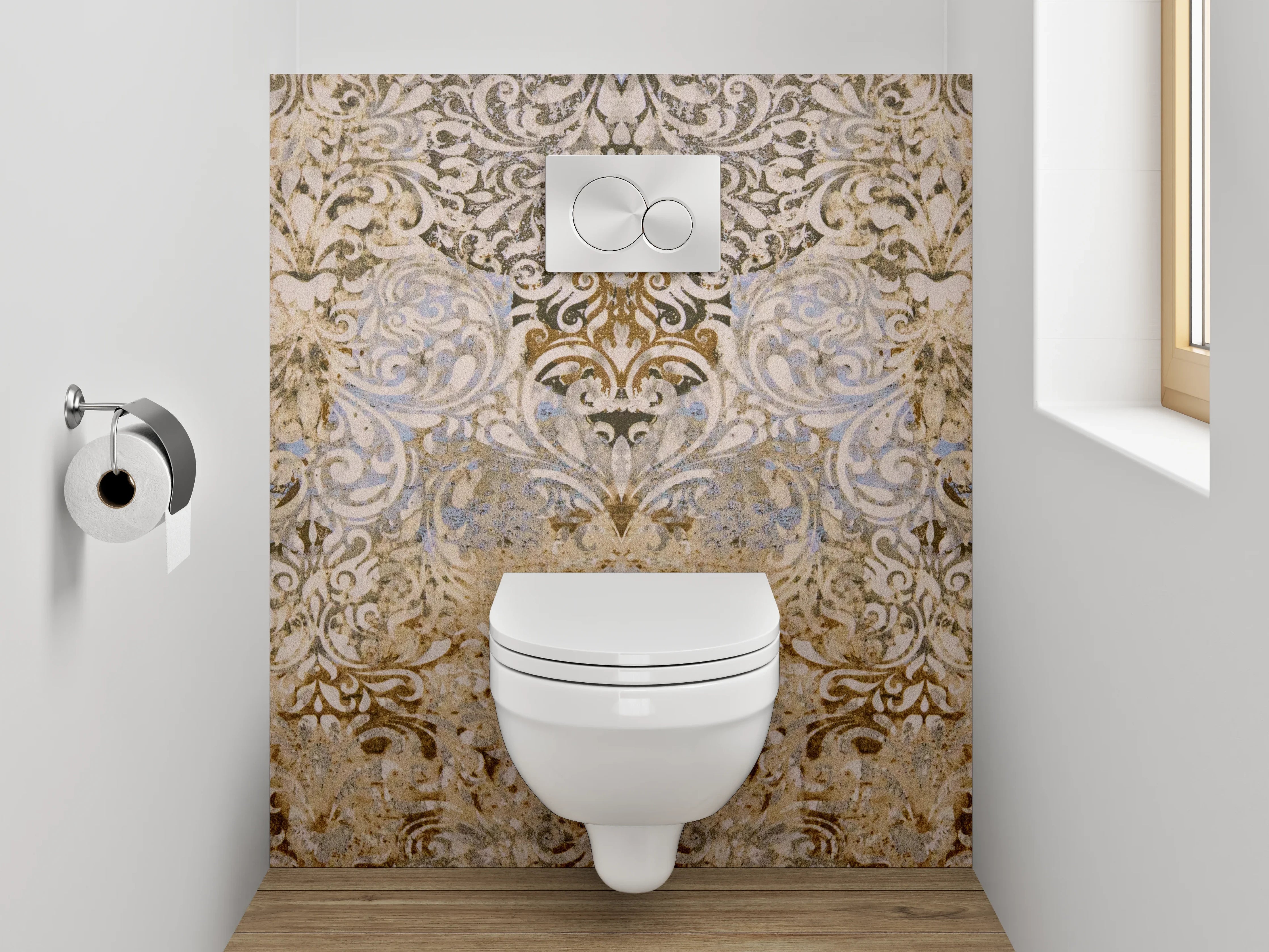 WC-Rückwand - Orientalisches Ornament Vintage Tapete