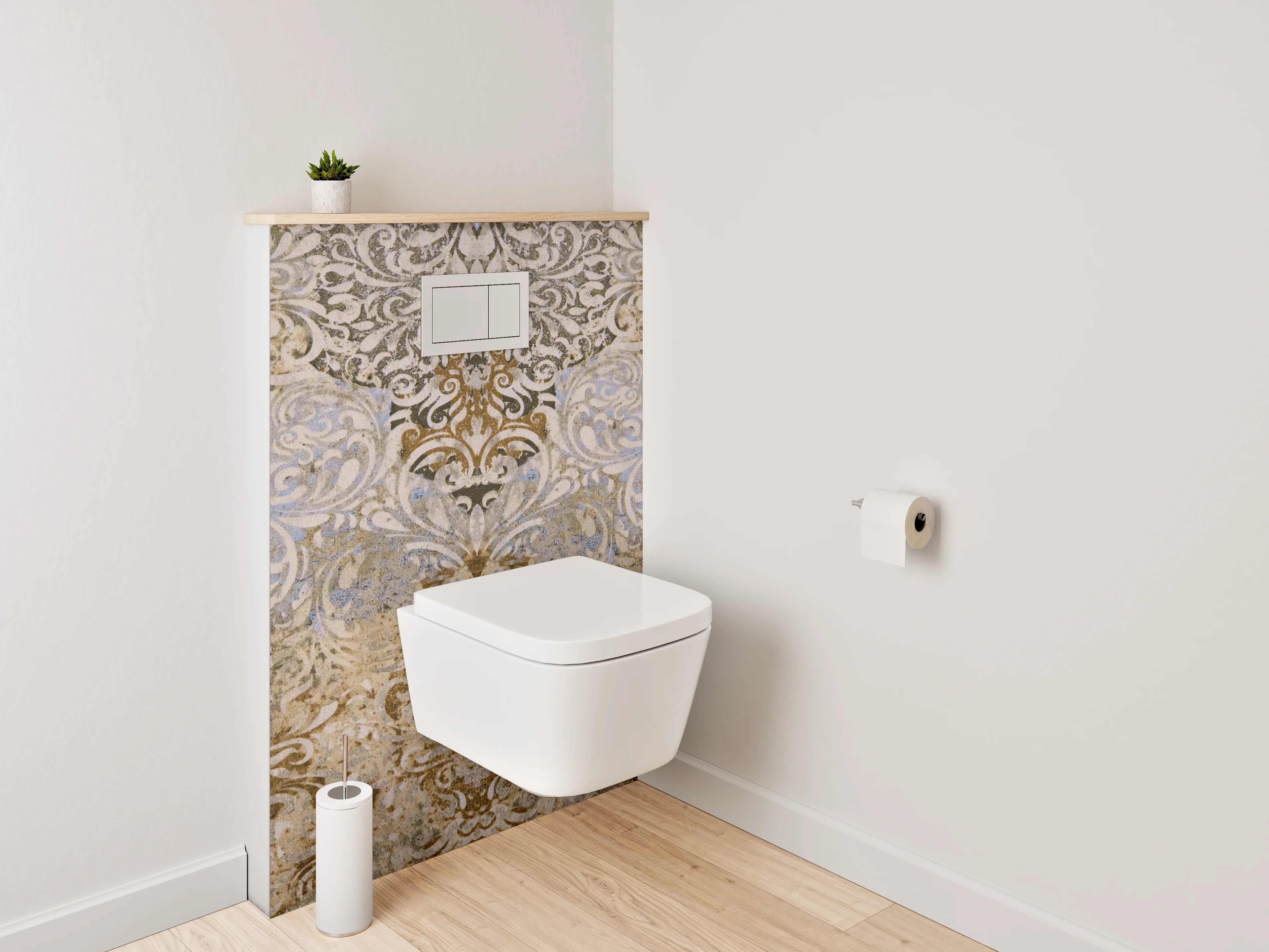 WC-Rückwand - Orientalisches Ornament Vintage Tapete