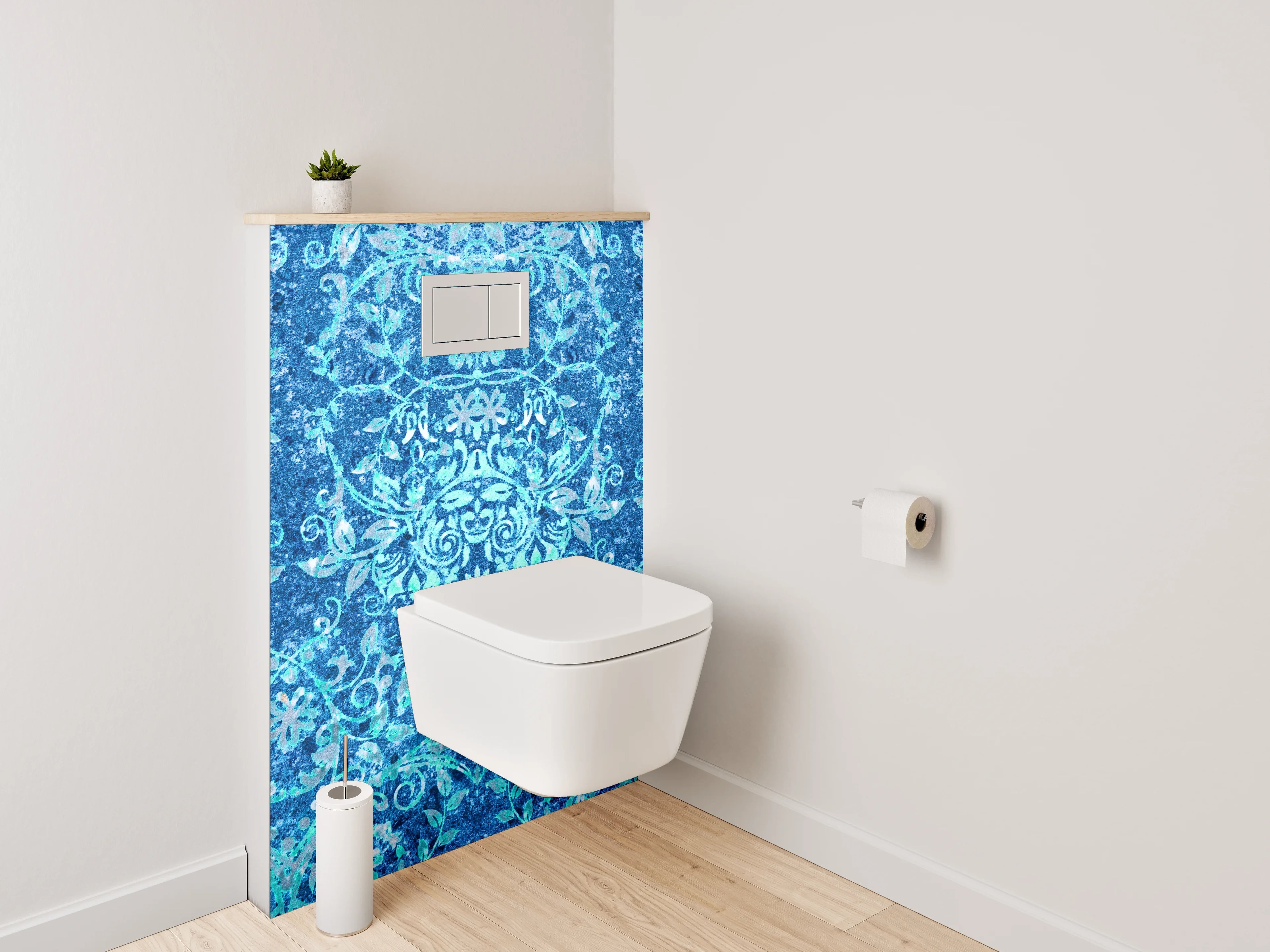 WC-Rückwand - Orientalisches blaues Mosaikmuster
