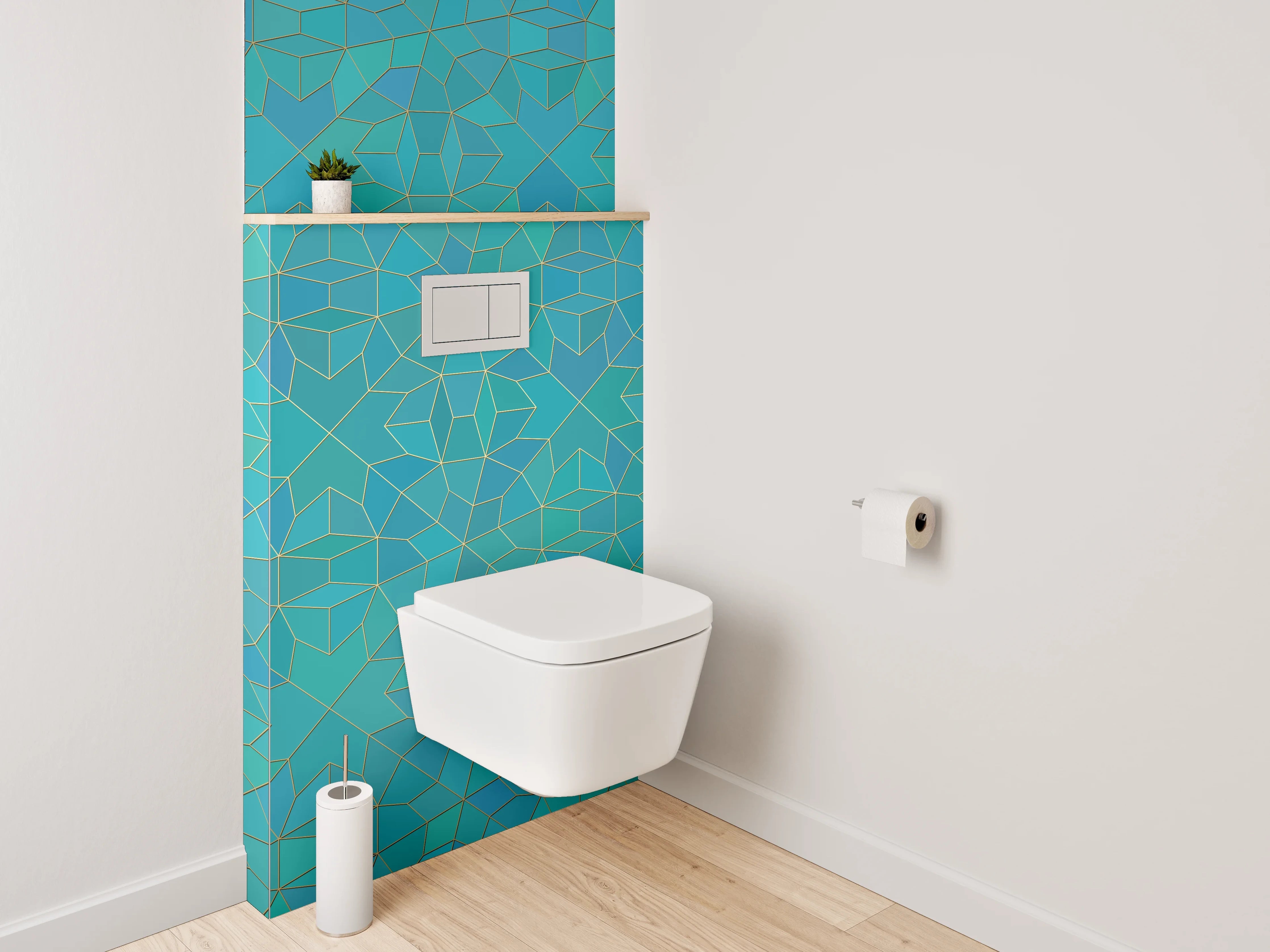 WC-Rückwand - Orientalisches geometrisches Mosaik Muster