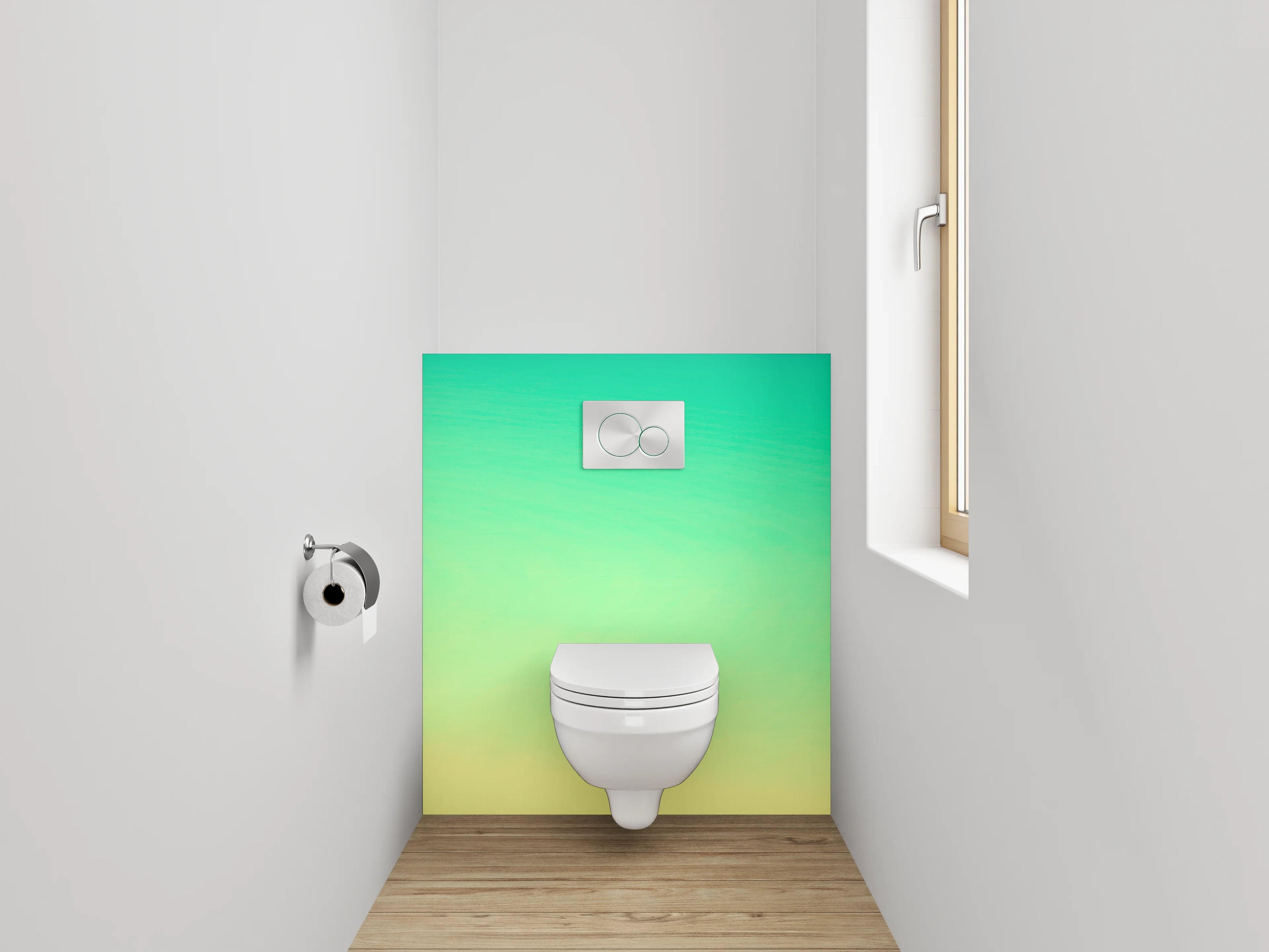 WC-Rückwand - Palmen-Himmel Retro Tropisch