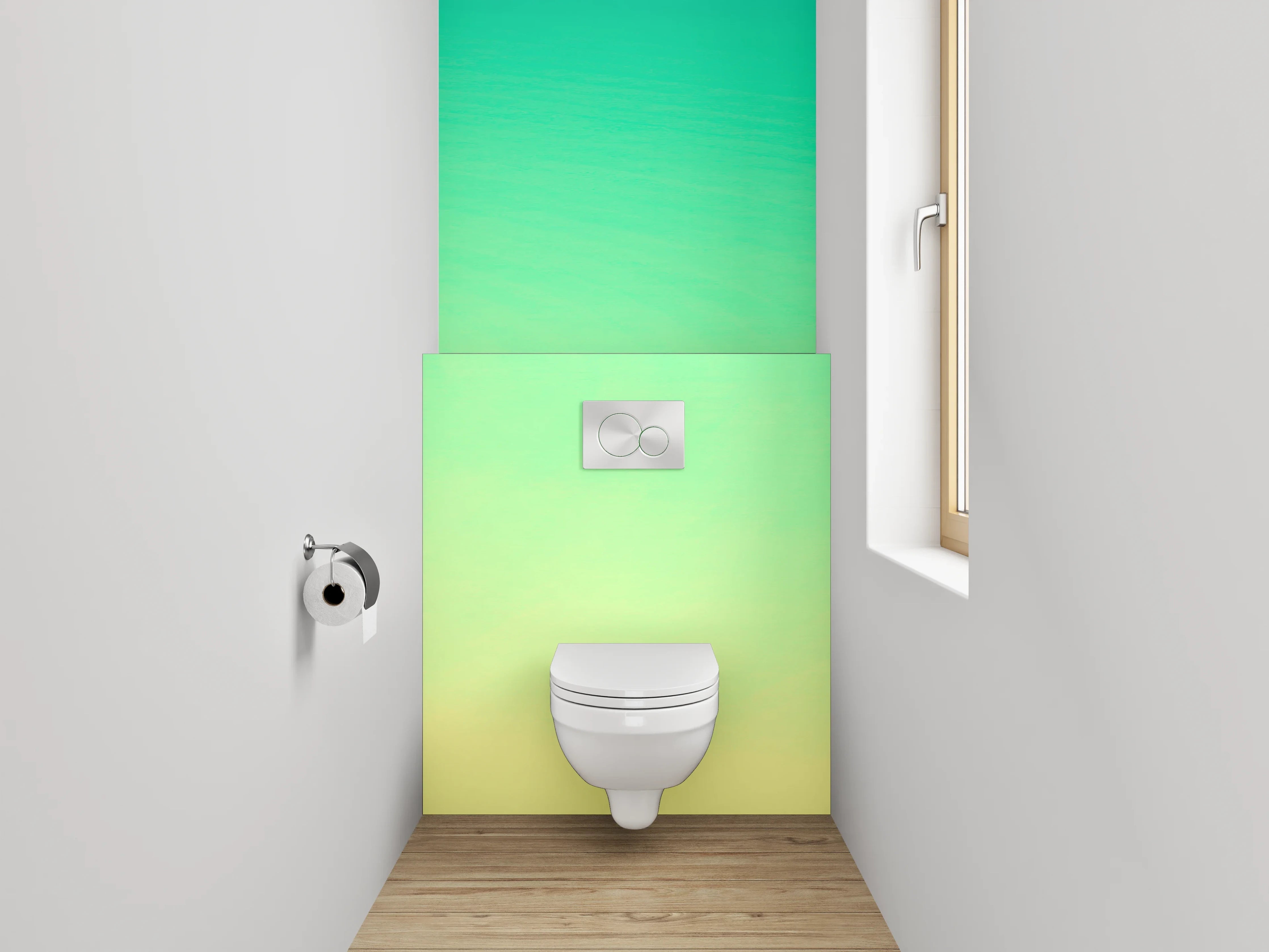 WC-Rückwand - Palmen-Himmel Retro Tropisch