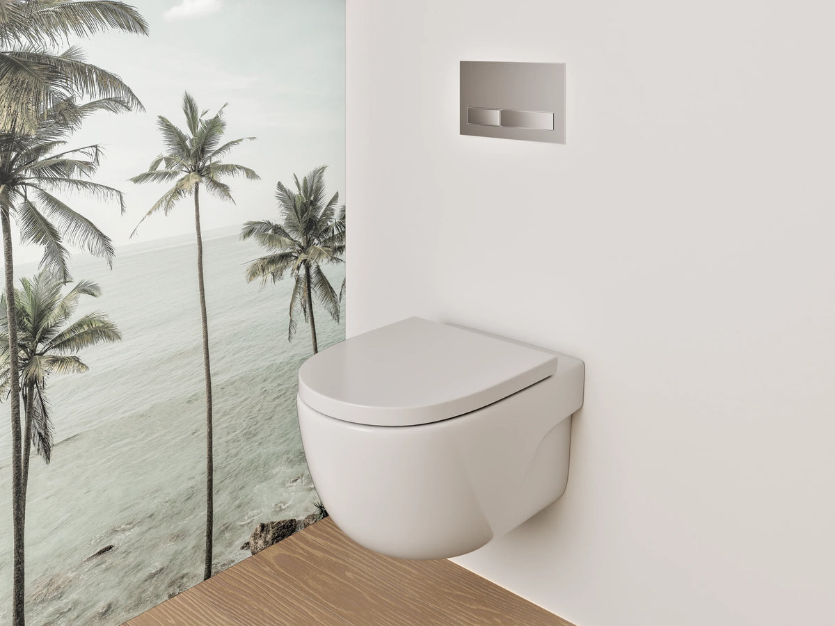 WC-Rückwand - Palmen am tropischen Meer – Fotodruck