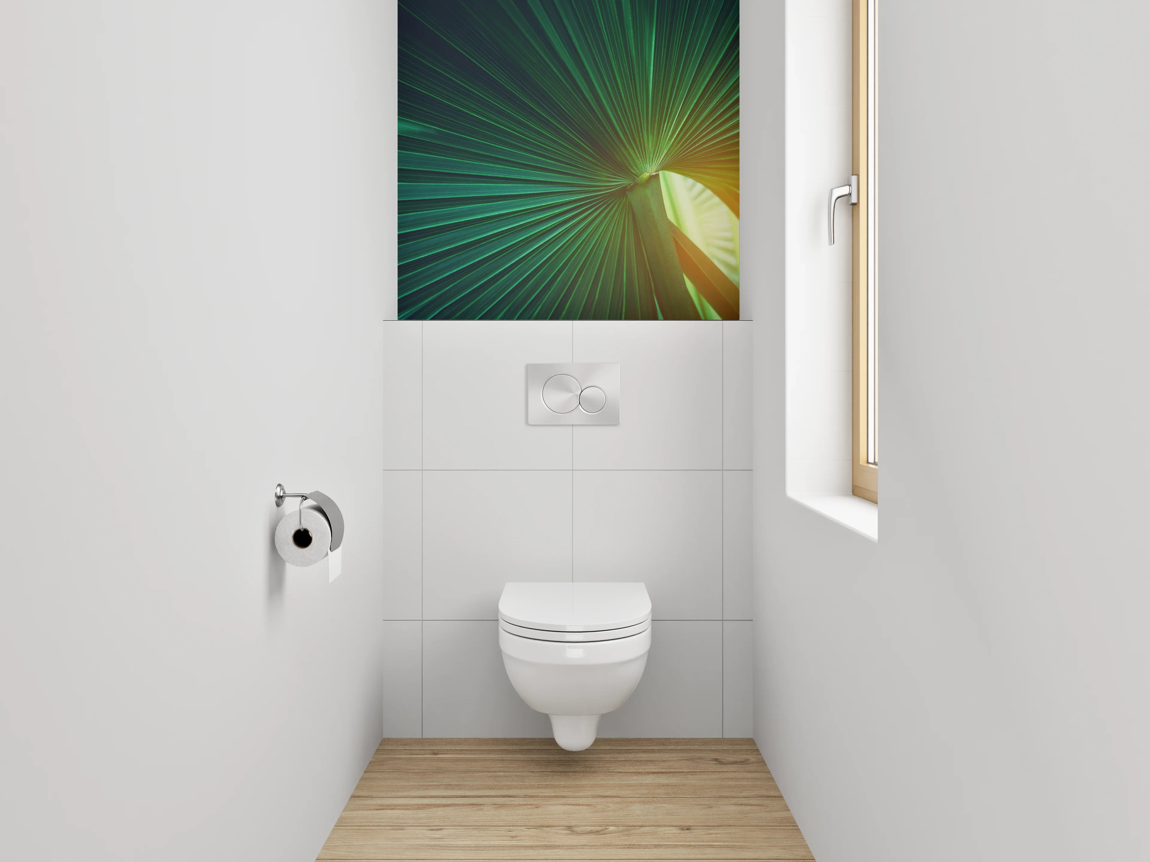 WC-Rückwand - Palmenblatt Natur Motiv Grün