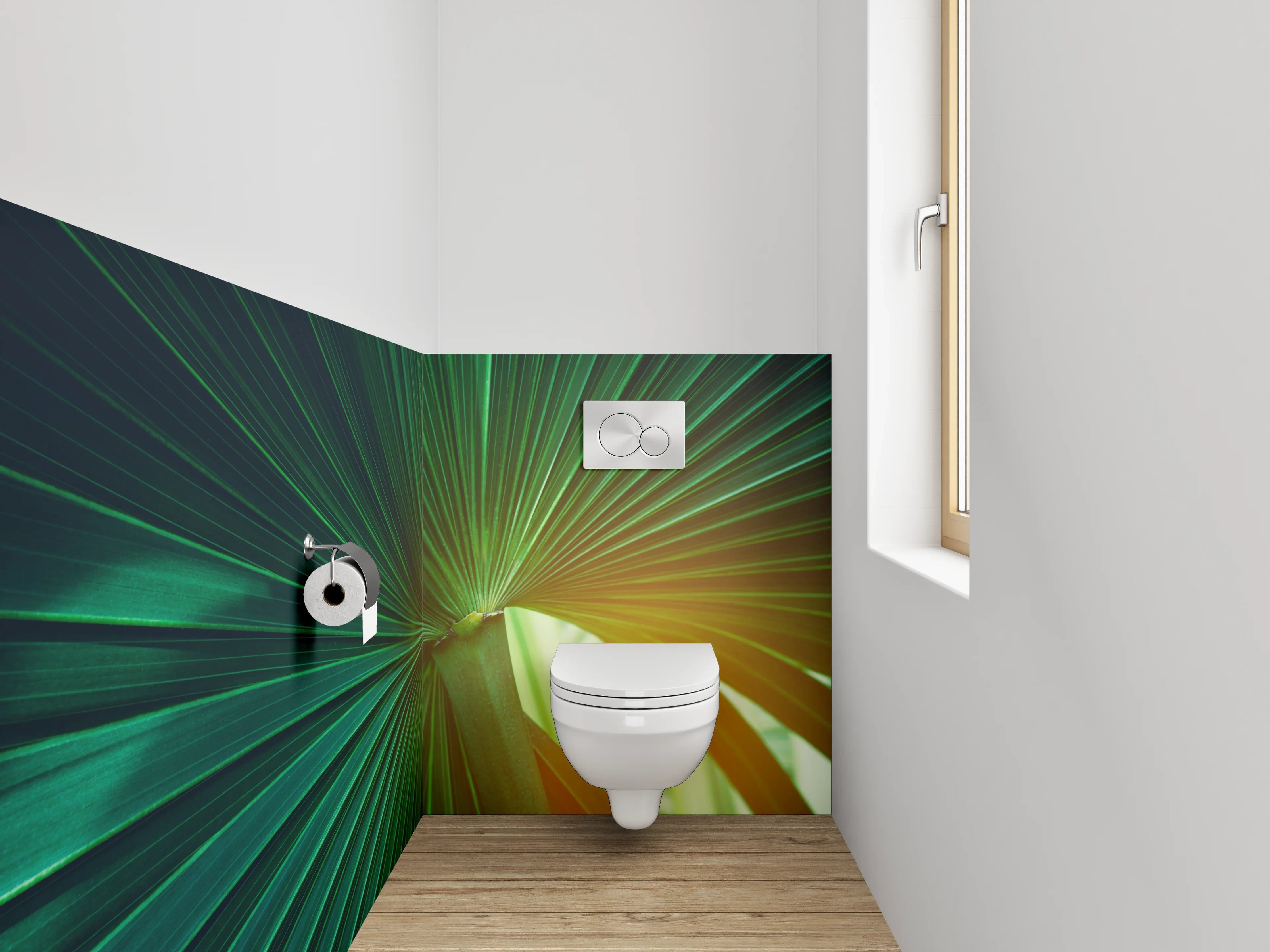 WC-Rückwand - Palmenblatt Natur Motiv Grün