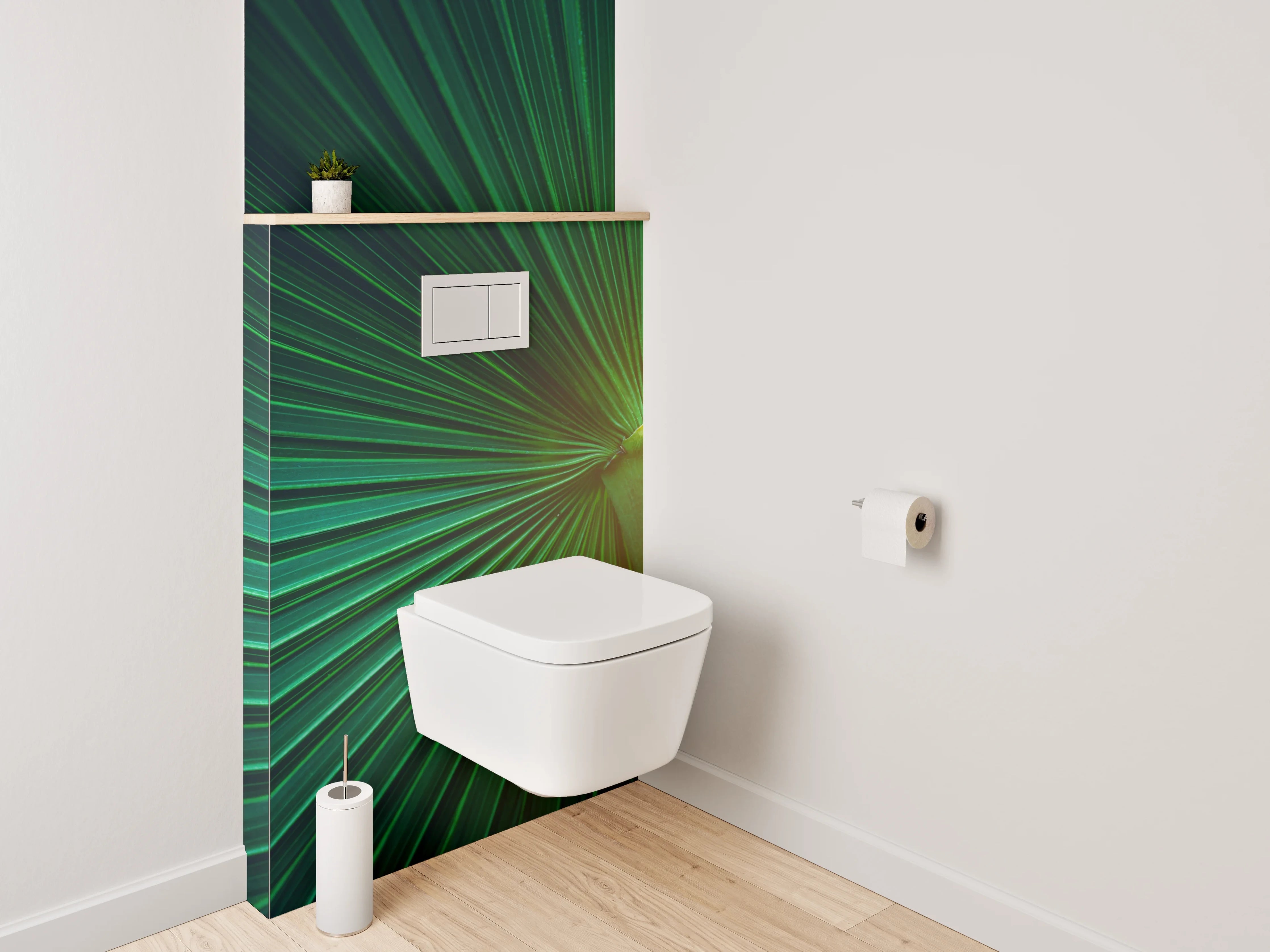 WC-Rückwand - Palmenblatt Natur Motiv Grün