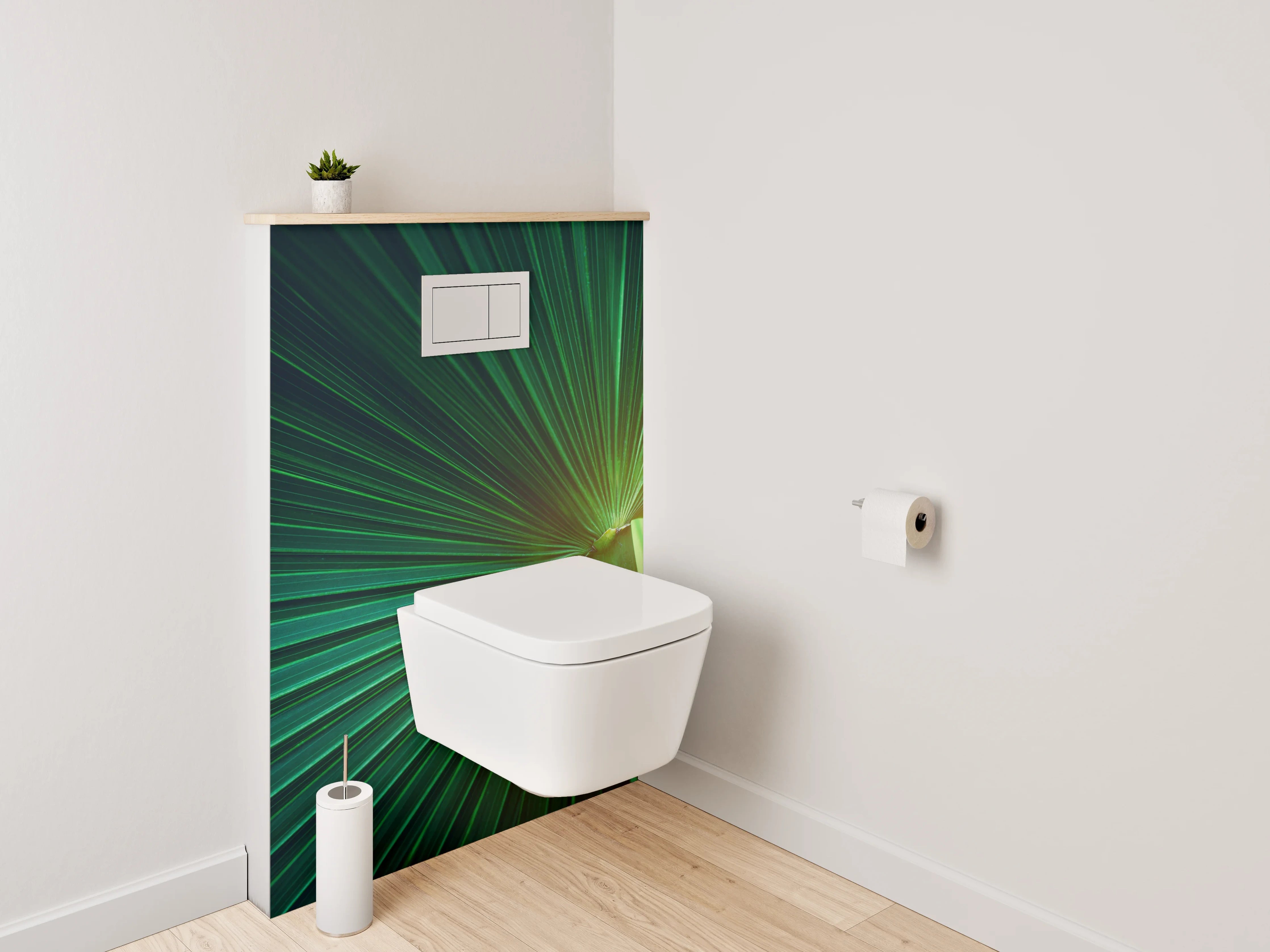 WC-Rückwand - Palmenblatt Natur Motiv Grün