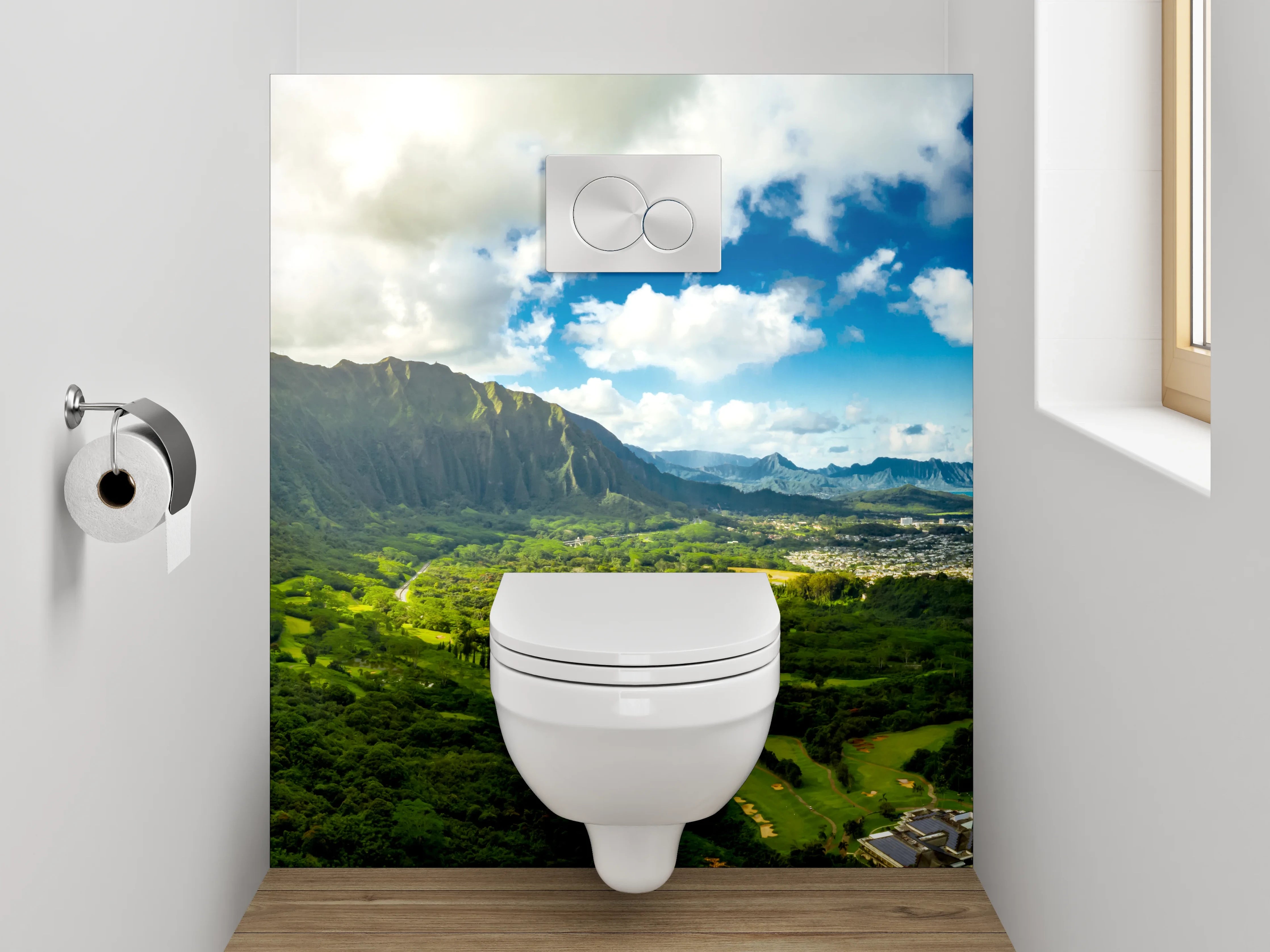 WC-Rückwand - Panorama Hawaii Berge und Meer