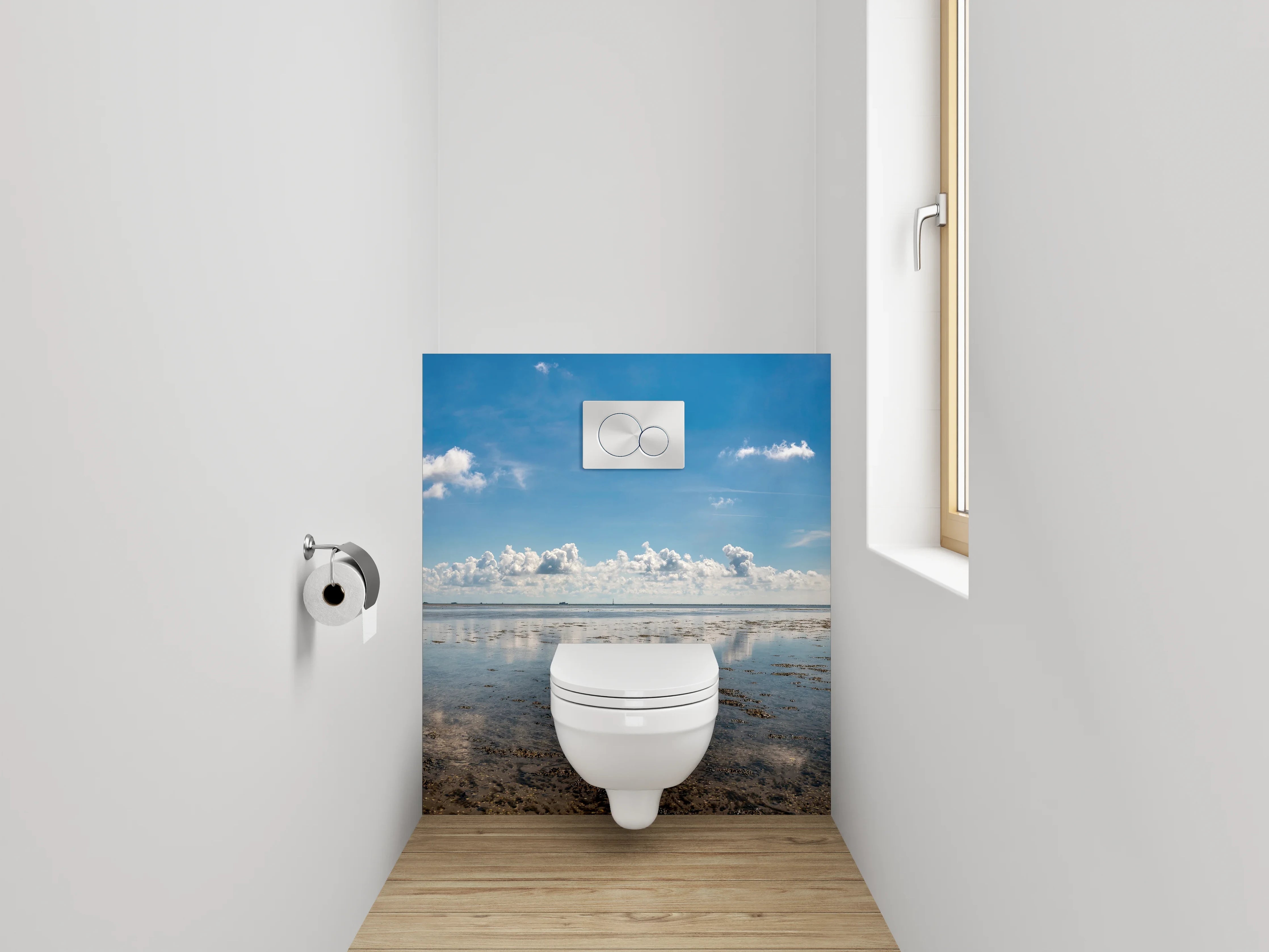 WC-Rückwand - Panorama Himmel und Meer Reflektion