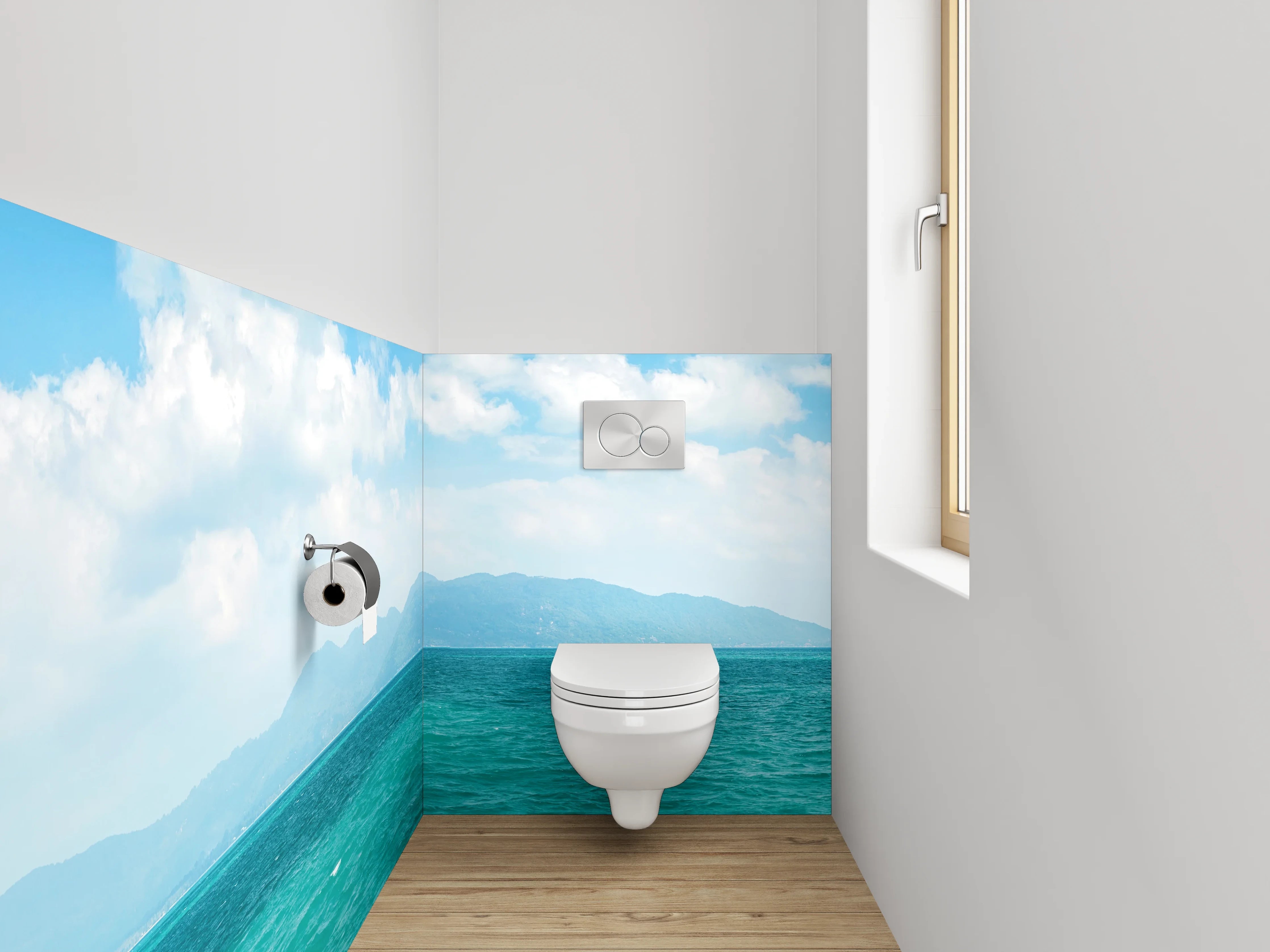 WC-Rückwand - Panorama Meerblick Fototapete