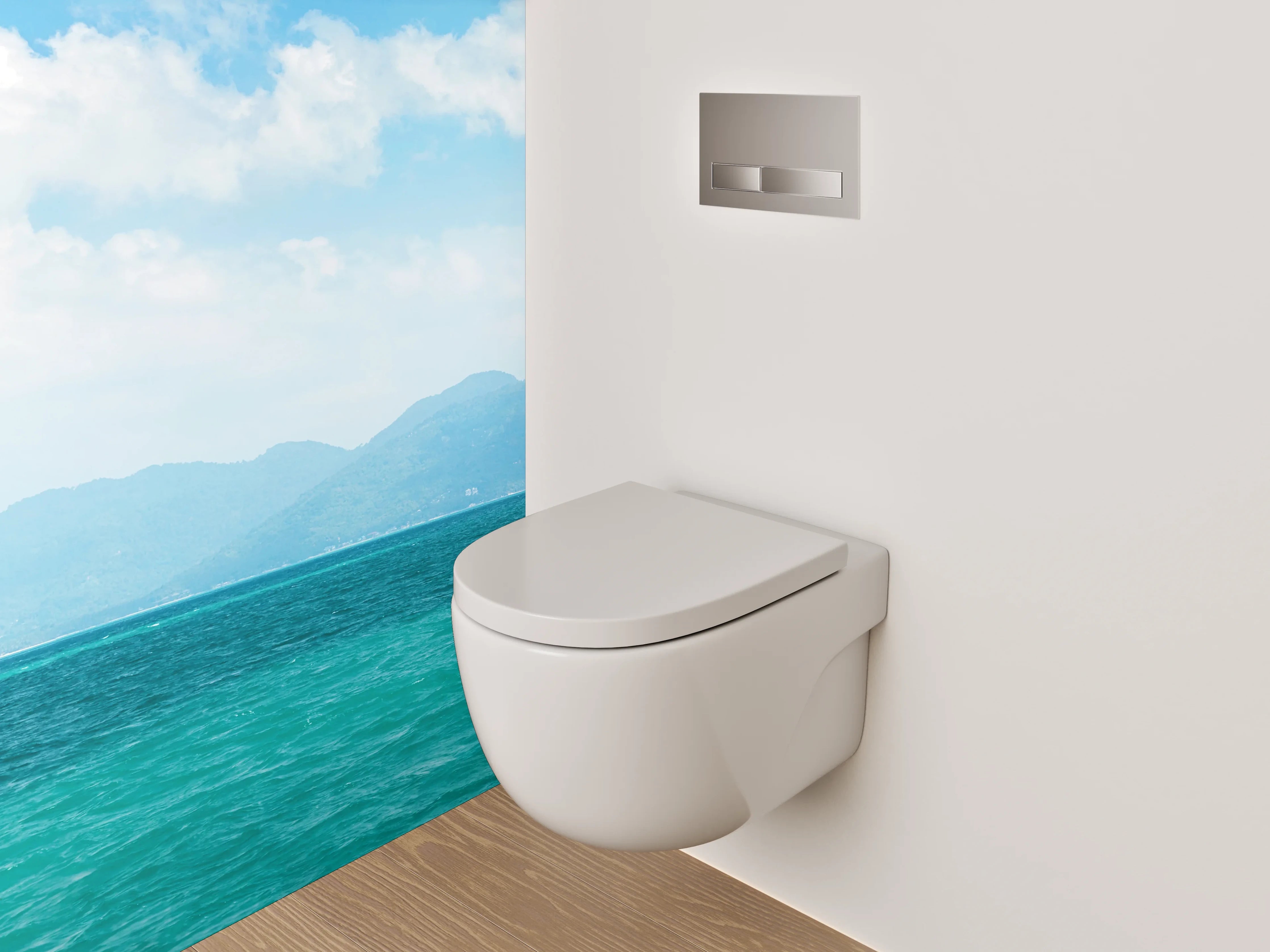 WC-Rückwand - Panorama Meerblick Fototapete