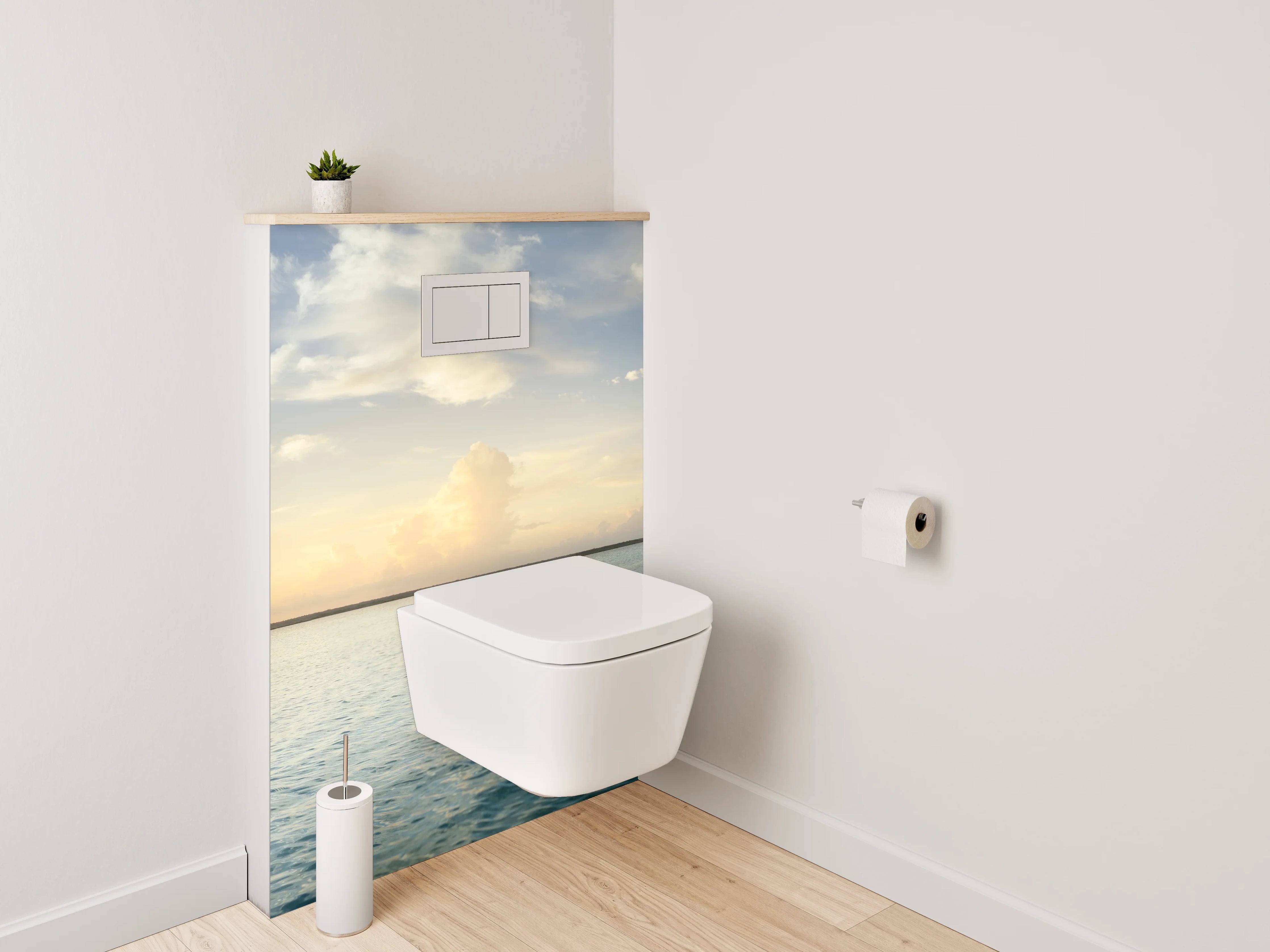 WC-Rückwand - Panorama Sonnenaufgang am Ozean