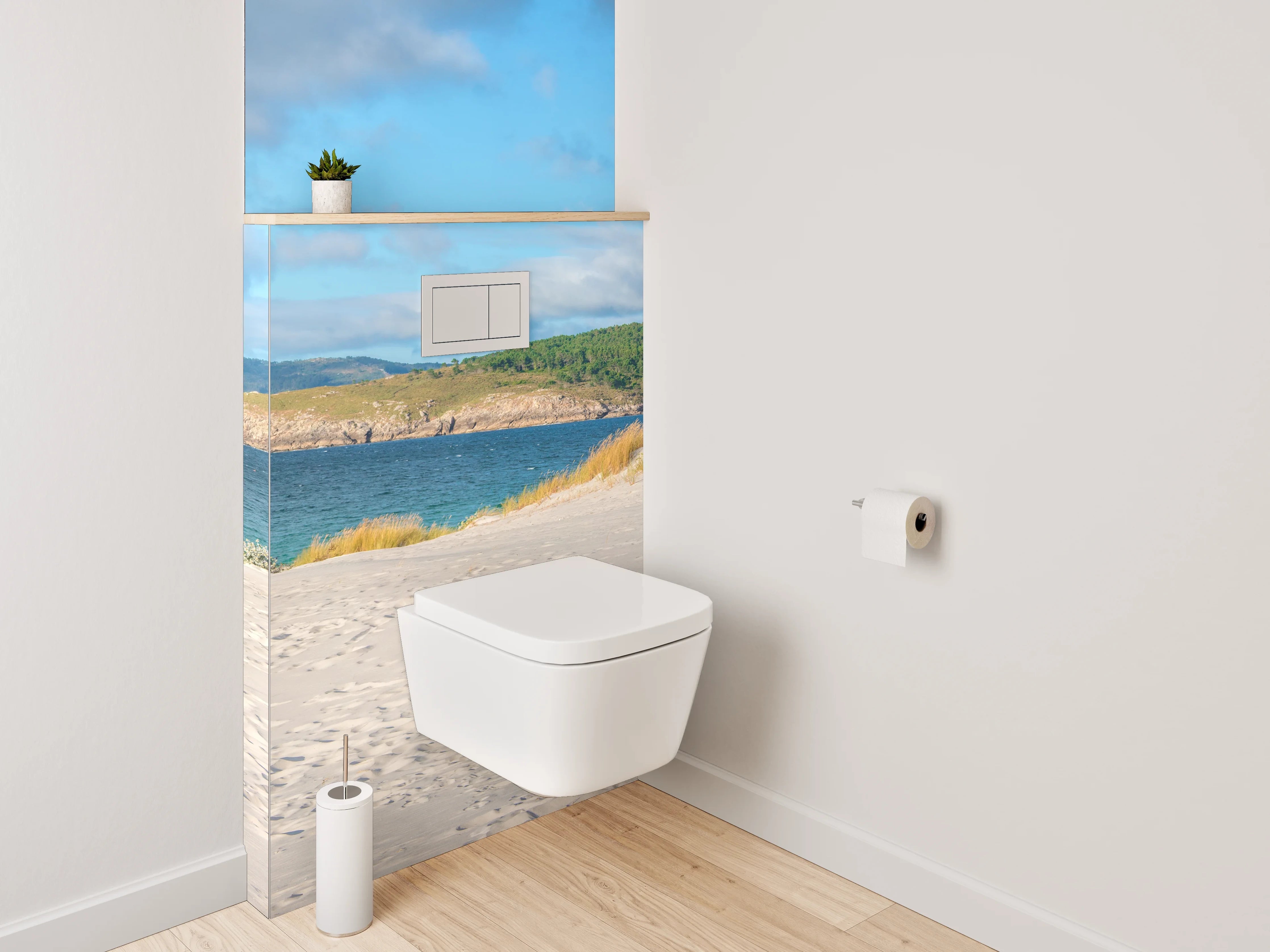 WC-Rückwand - Panorama Strand & Dünen Landschaft