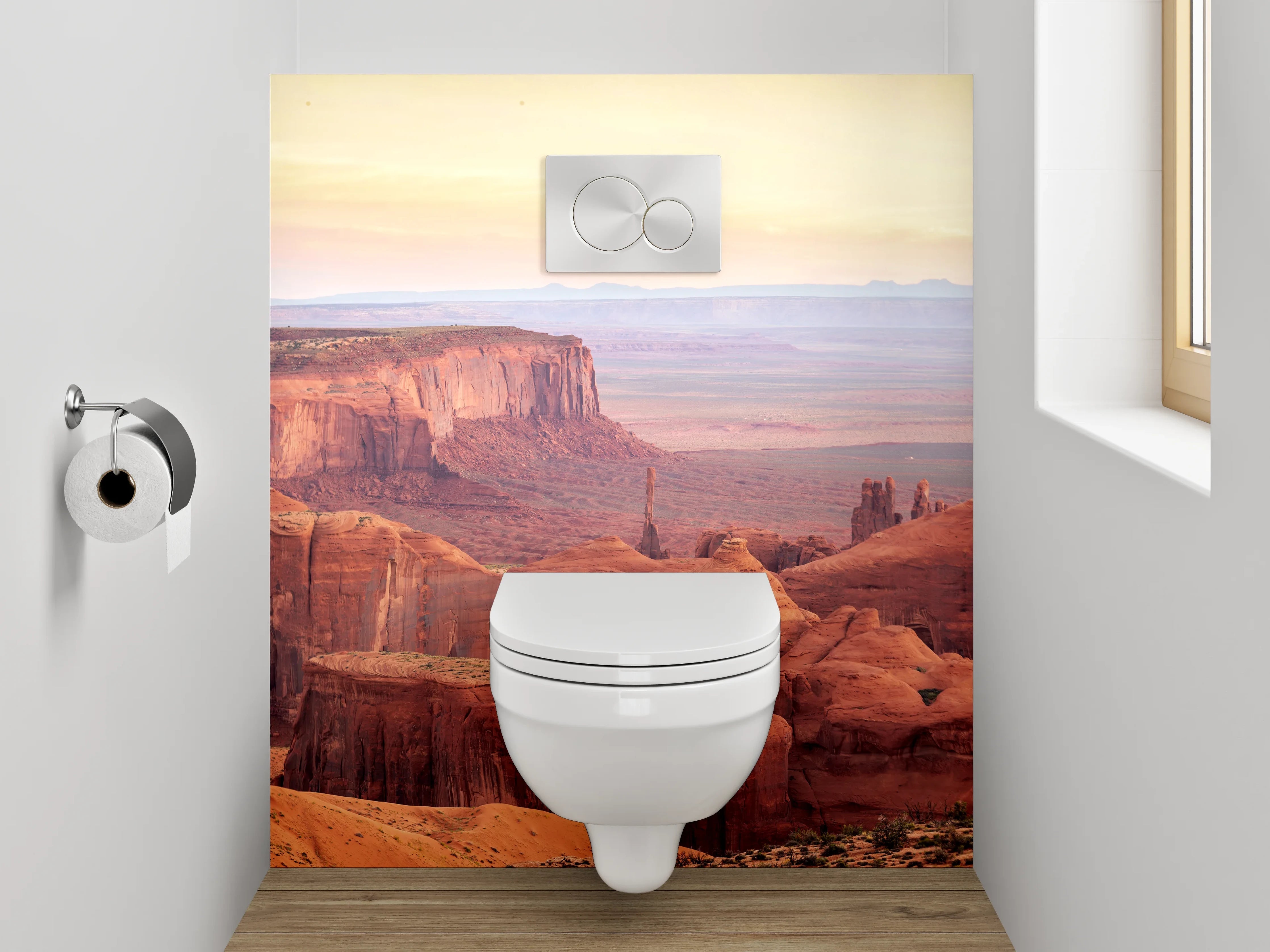 WC-Rückwand - Panoramablick Monument Valley