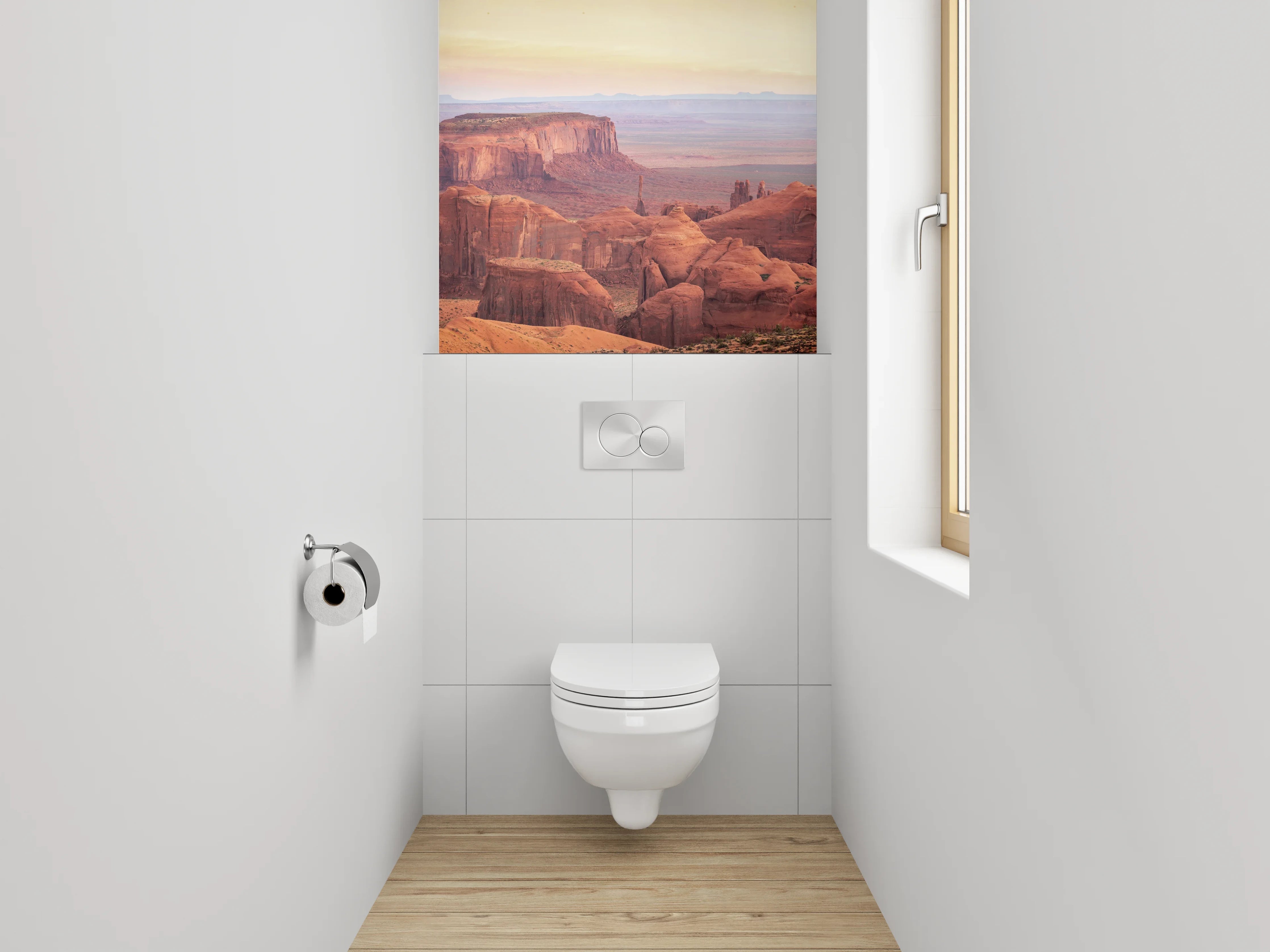 WC-Rückwand - Panoramablick Monument Valley