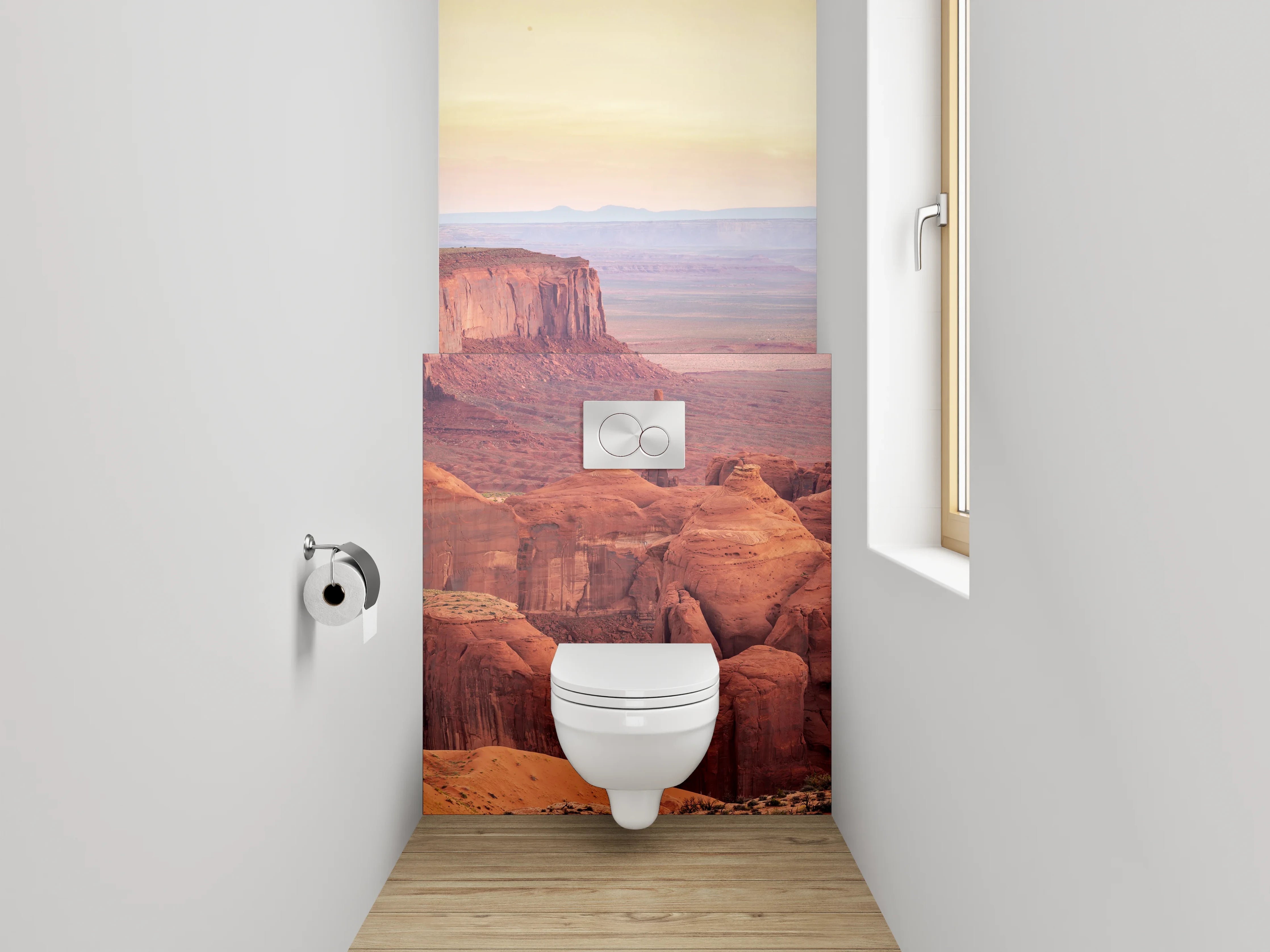 WC-Rückwand - Panoramablick Monument Valley