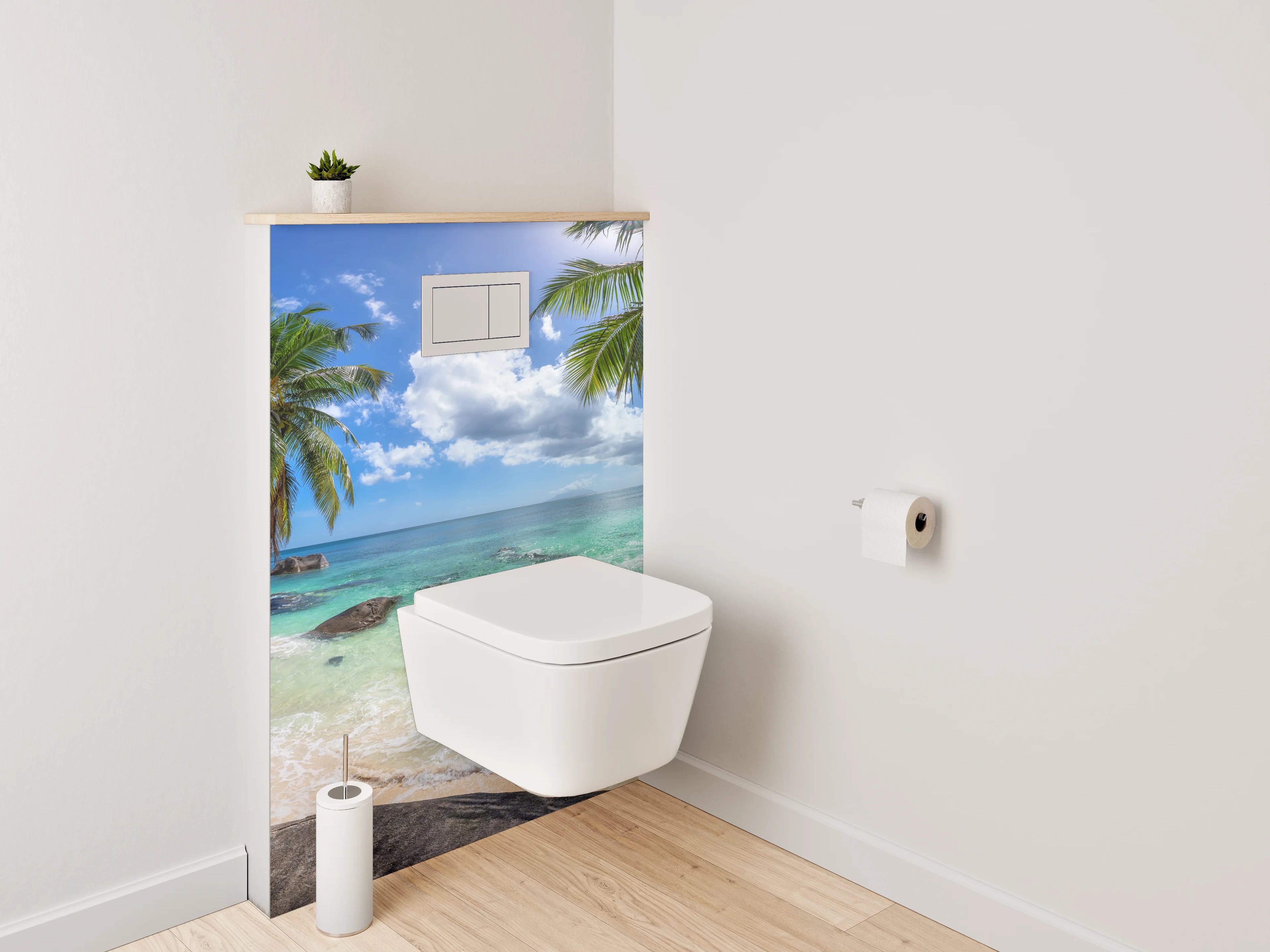 WC-Rückwand - Paradiesische Traumstrand Kulisse