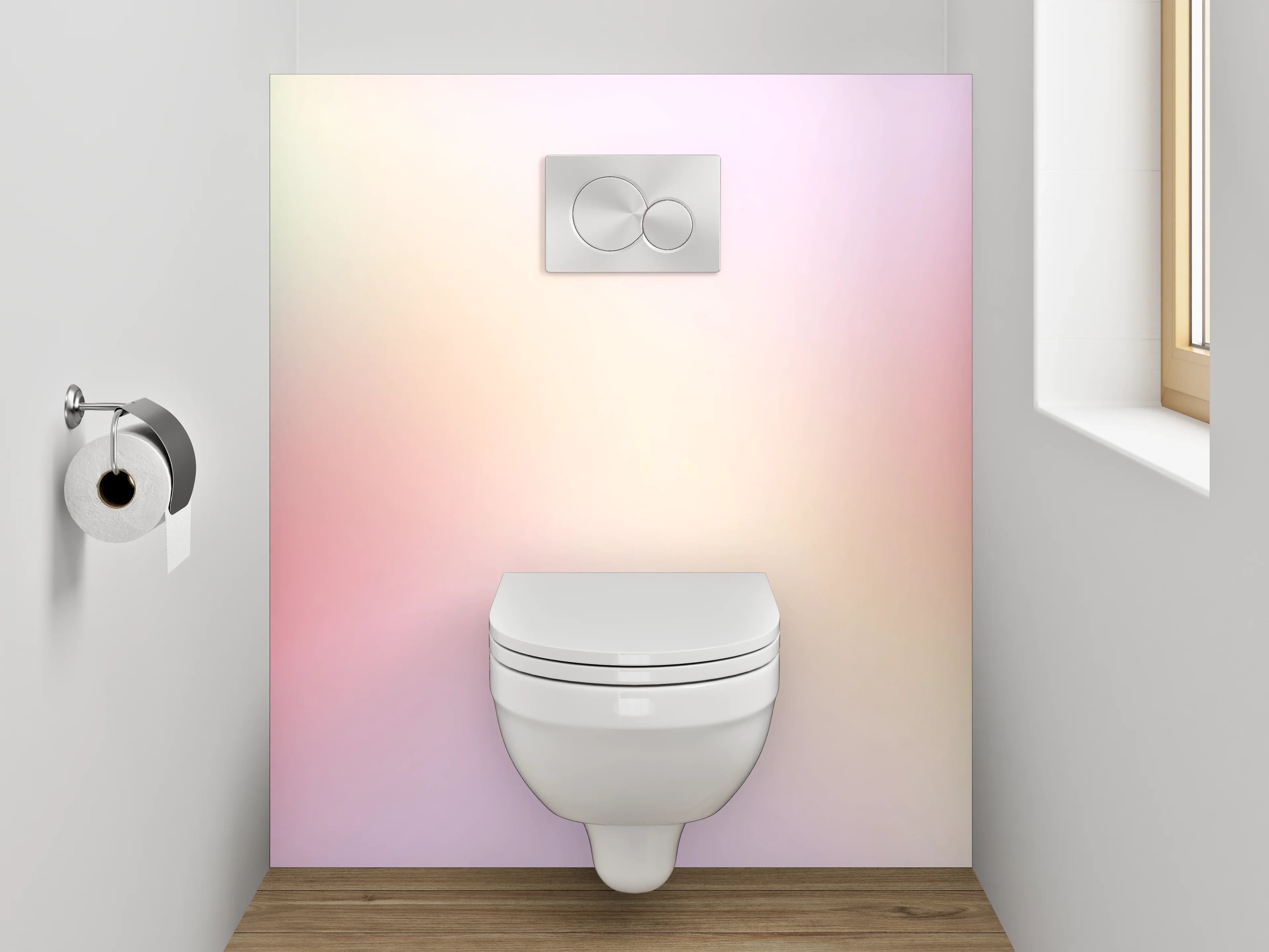WC-Rückwand - Pastell Abstrakt Farbverlauf Harmonie