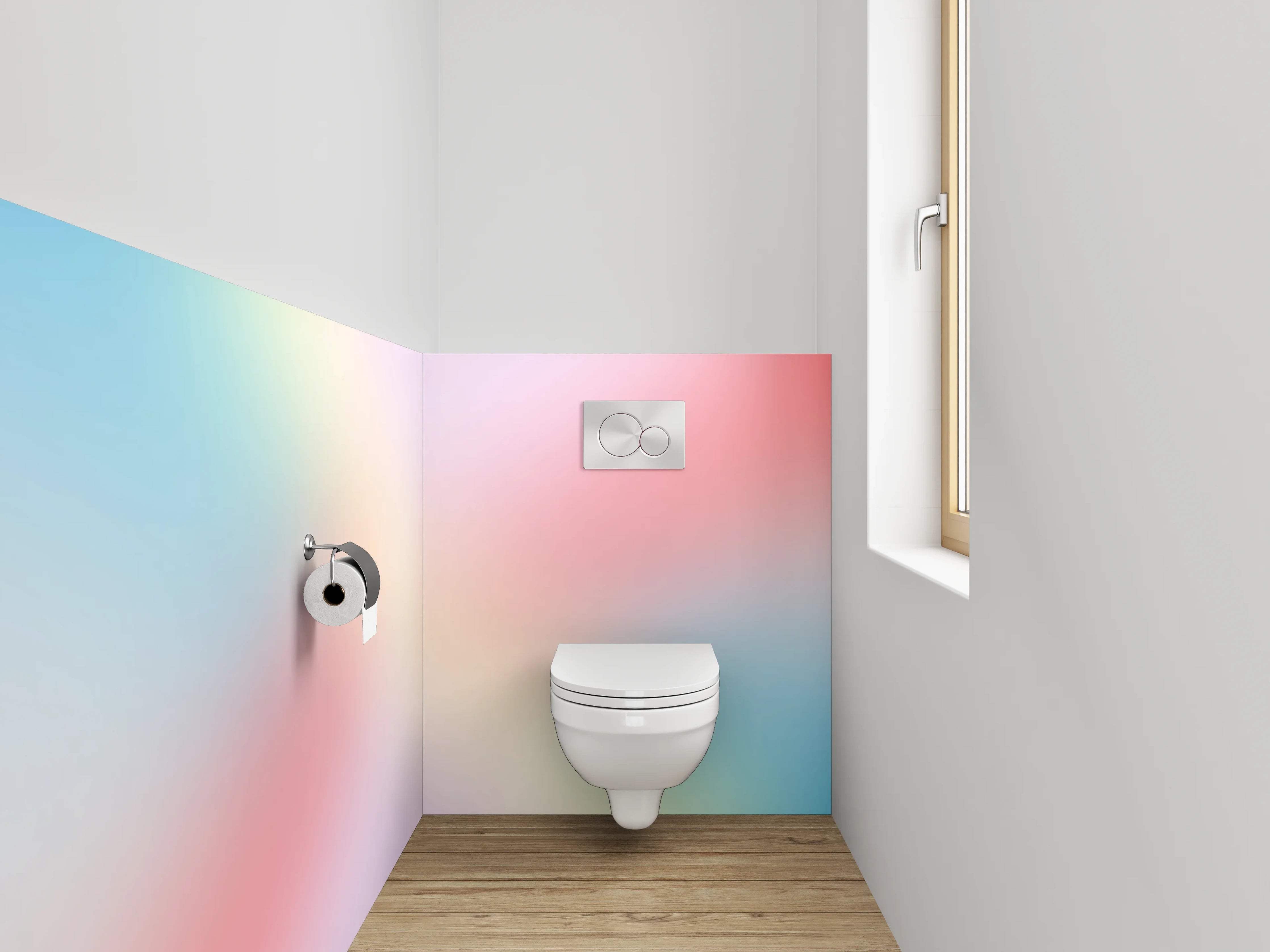 WC-Rückwand - Pastell Abstrakt Farbverlauf Harmonie