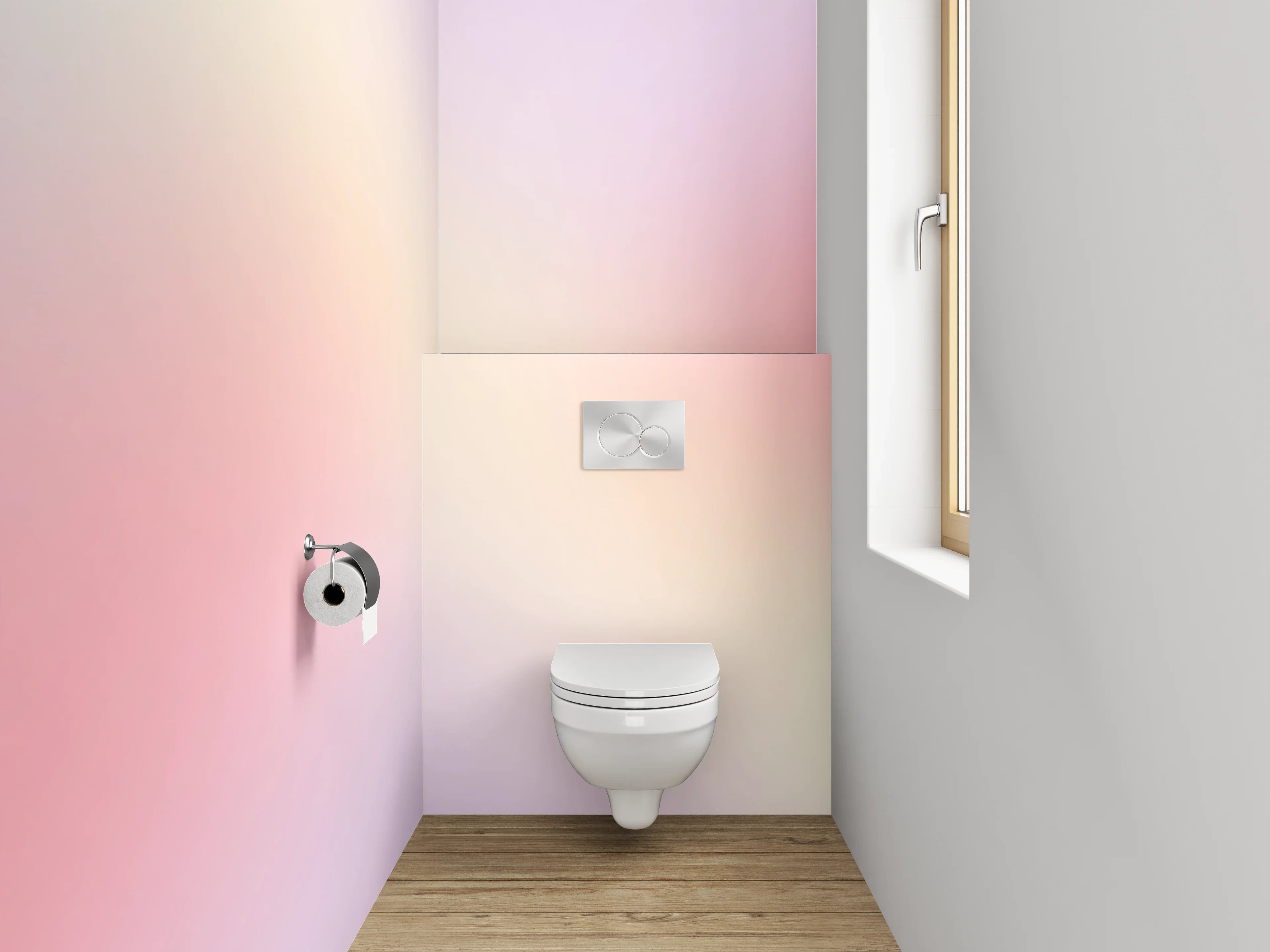 WC-Rückwand - Pastell Abstrakt Farbverlauf Harmonie