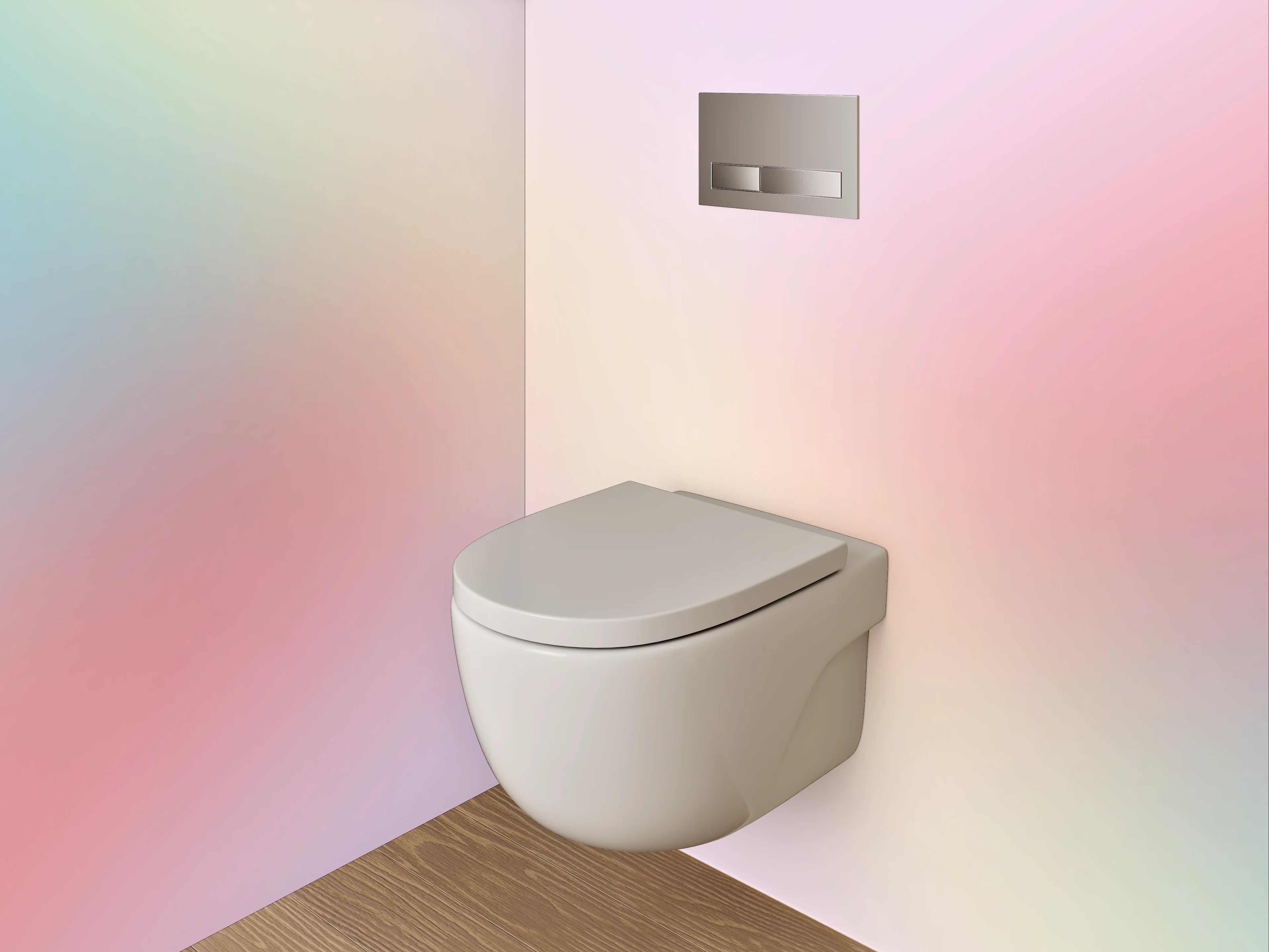 WC-Rückwand - Pastell Abstrakt Farbverlauf Harmonie