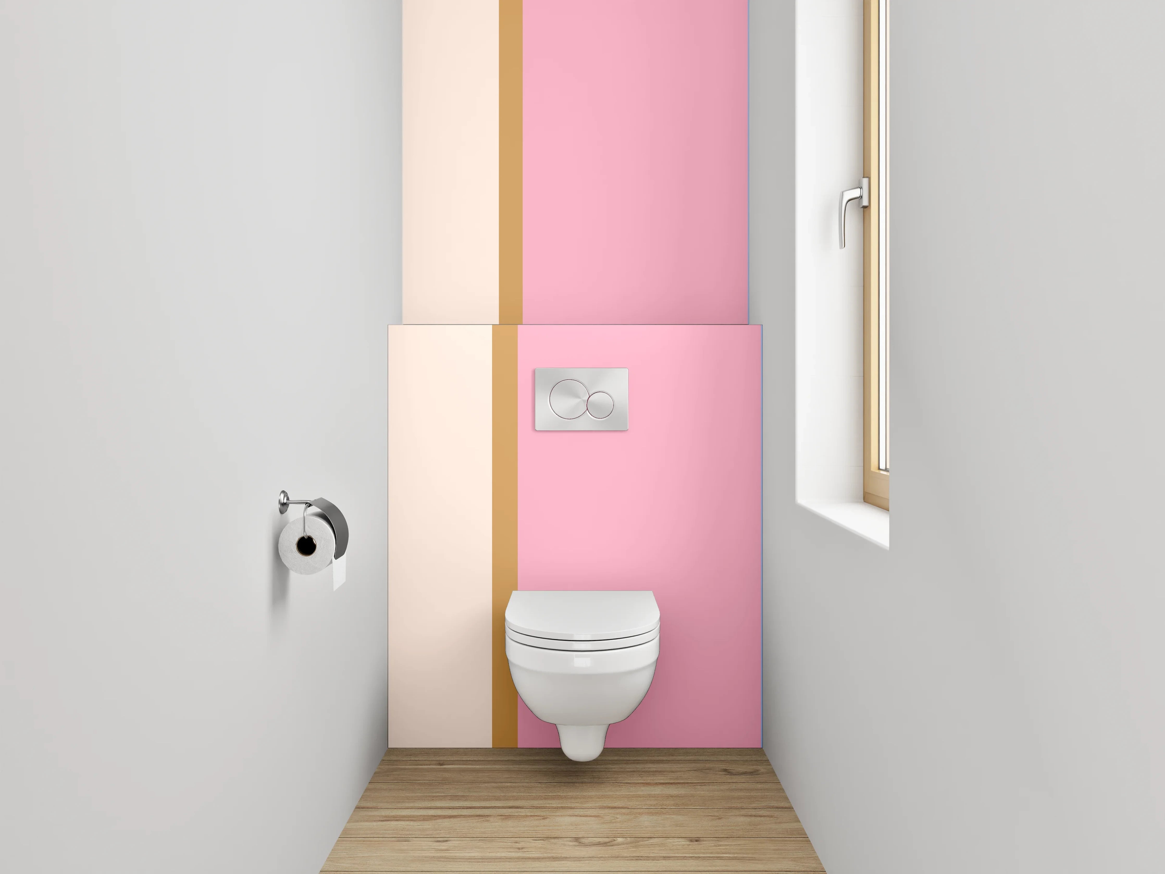 WC-Rückwand - Pastell Abstrakt Modern Rosa Blau