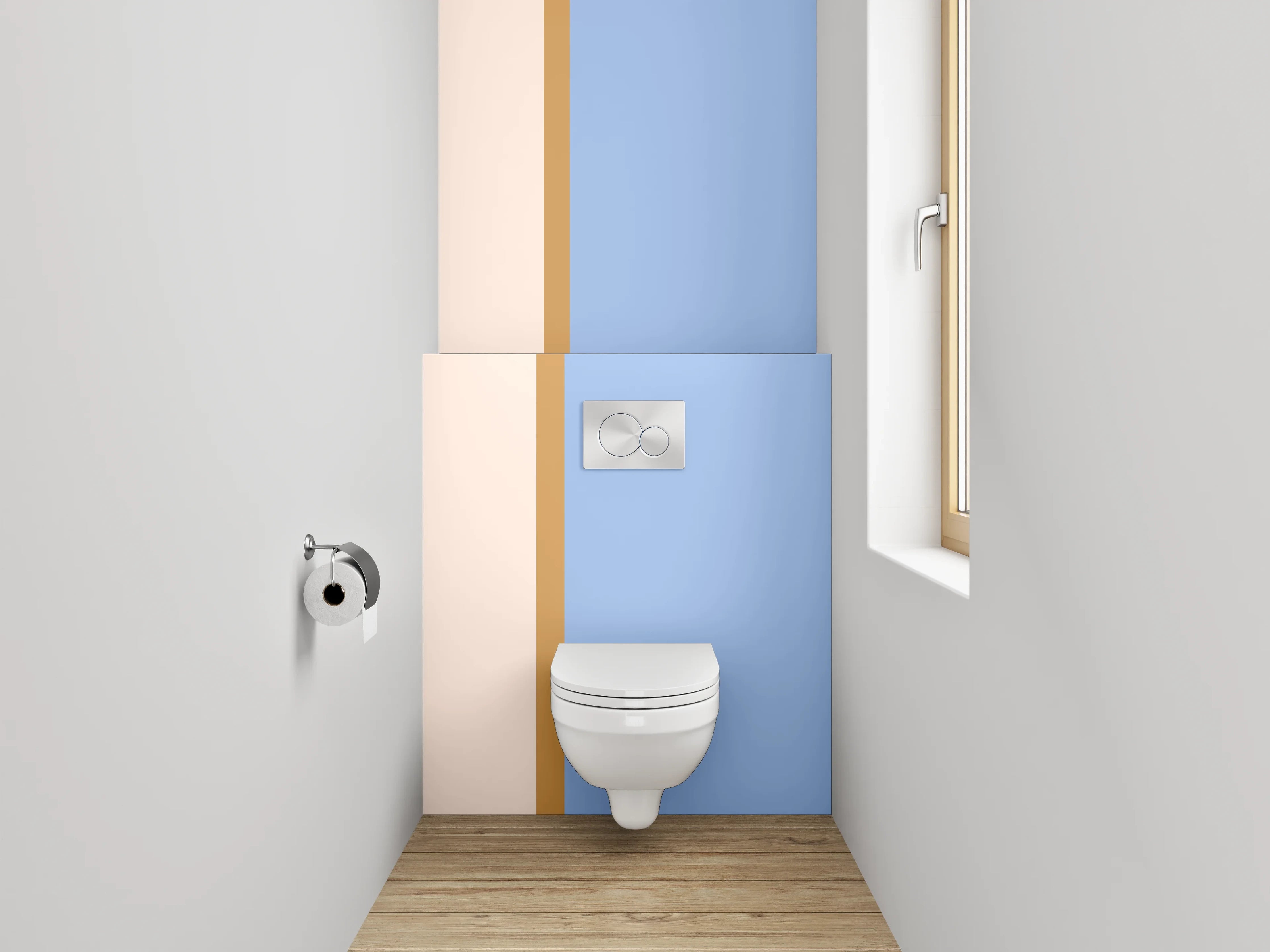WC-Rückwand - Pastellfarbene Farbverlaufsharmonie