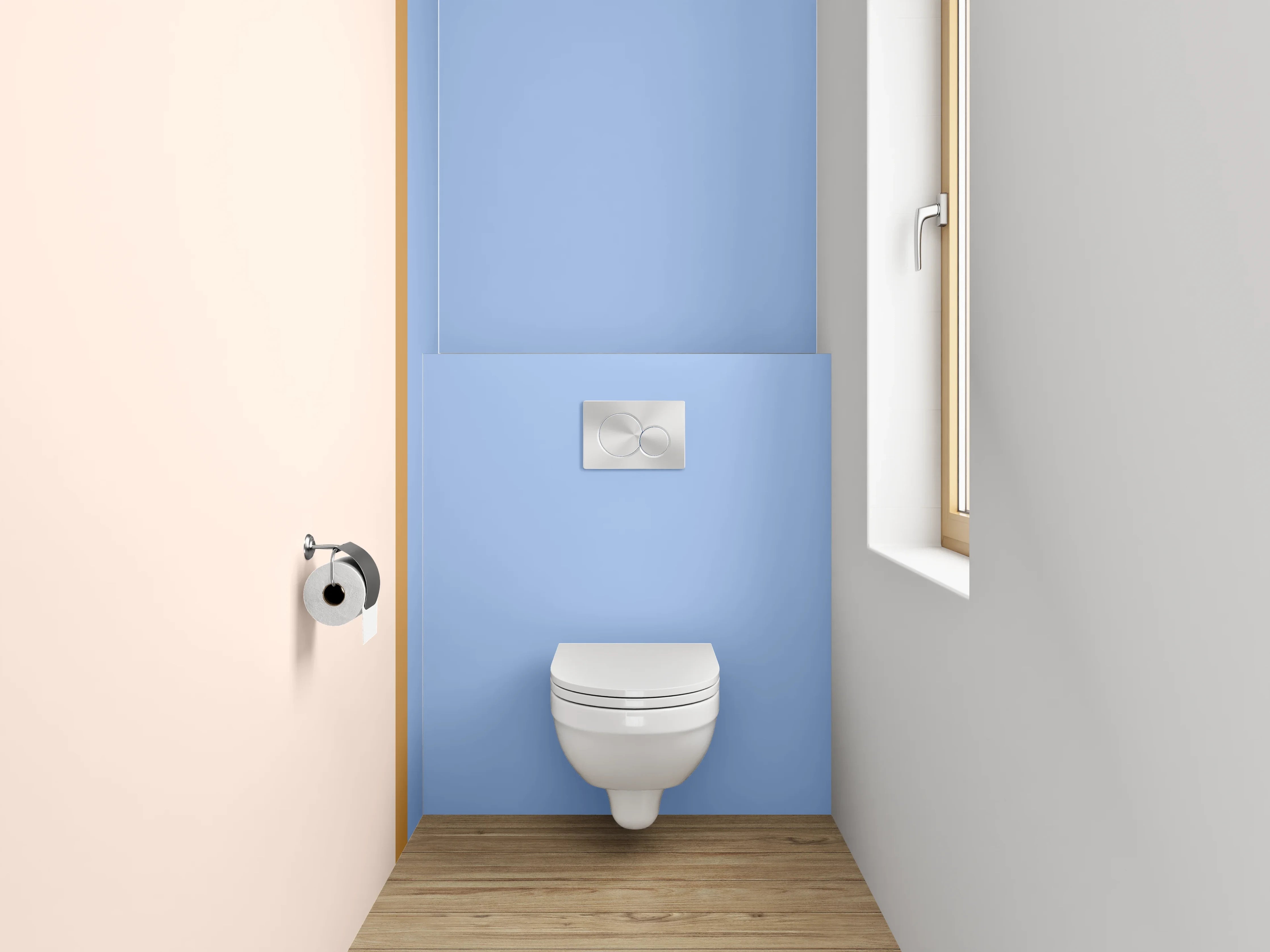 WC-Rückwand - Pastellfarbene Farbverlaufsharmonie
